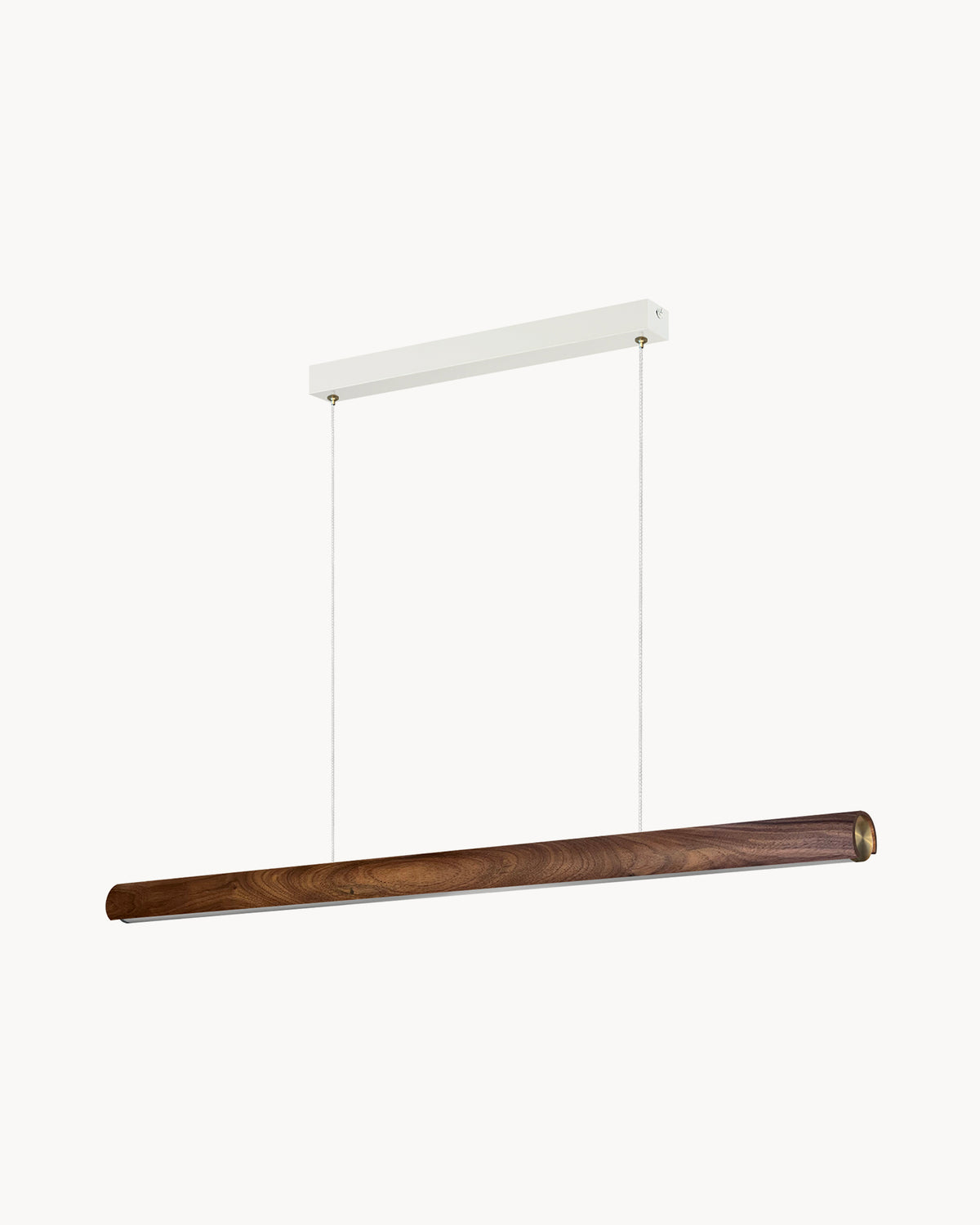 Lampada a sospensione in legno e ottone Akeno