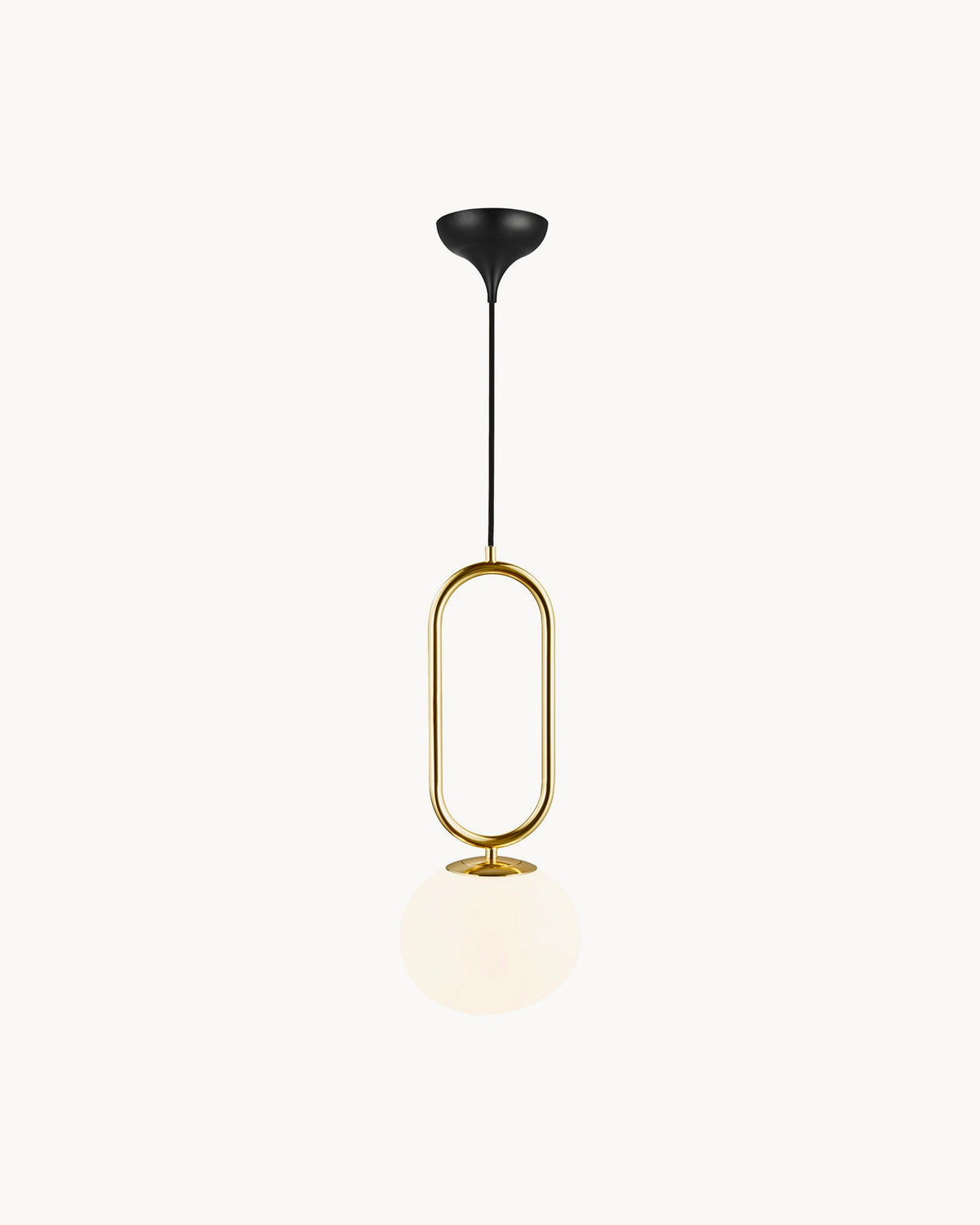 Lampada a sospensione in vetro e ottone Shapes 27