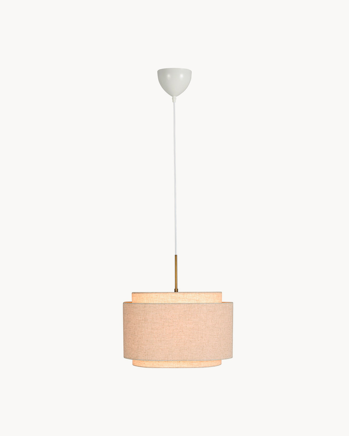 Lampada a sospensione in lino e ottone Takai