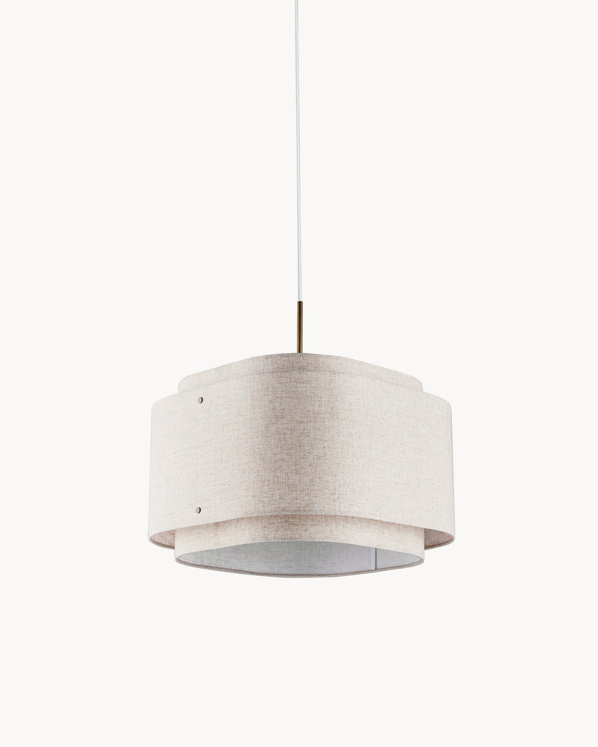 Lampada a sospensione in lino e ottone Takai