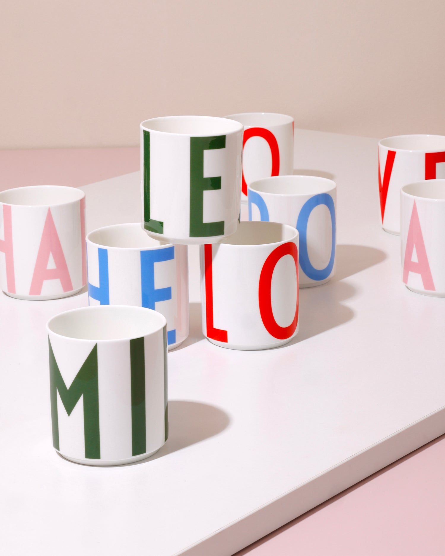 Tazza di design con scritta "Smile" XL Vintage ABC