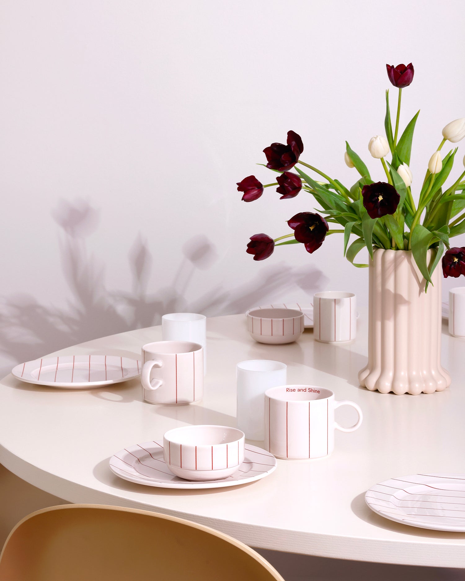 Vaso in porcellana Tubolar