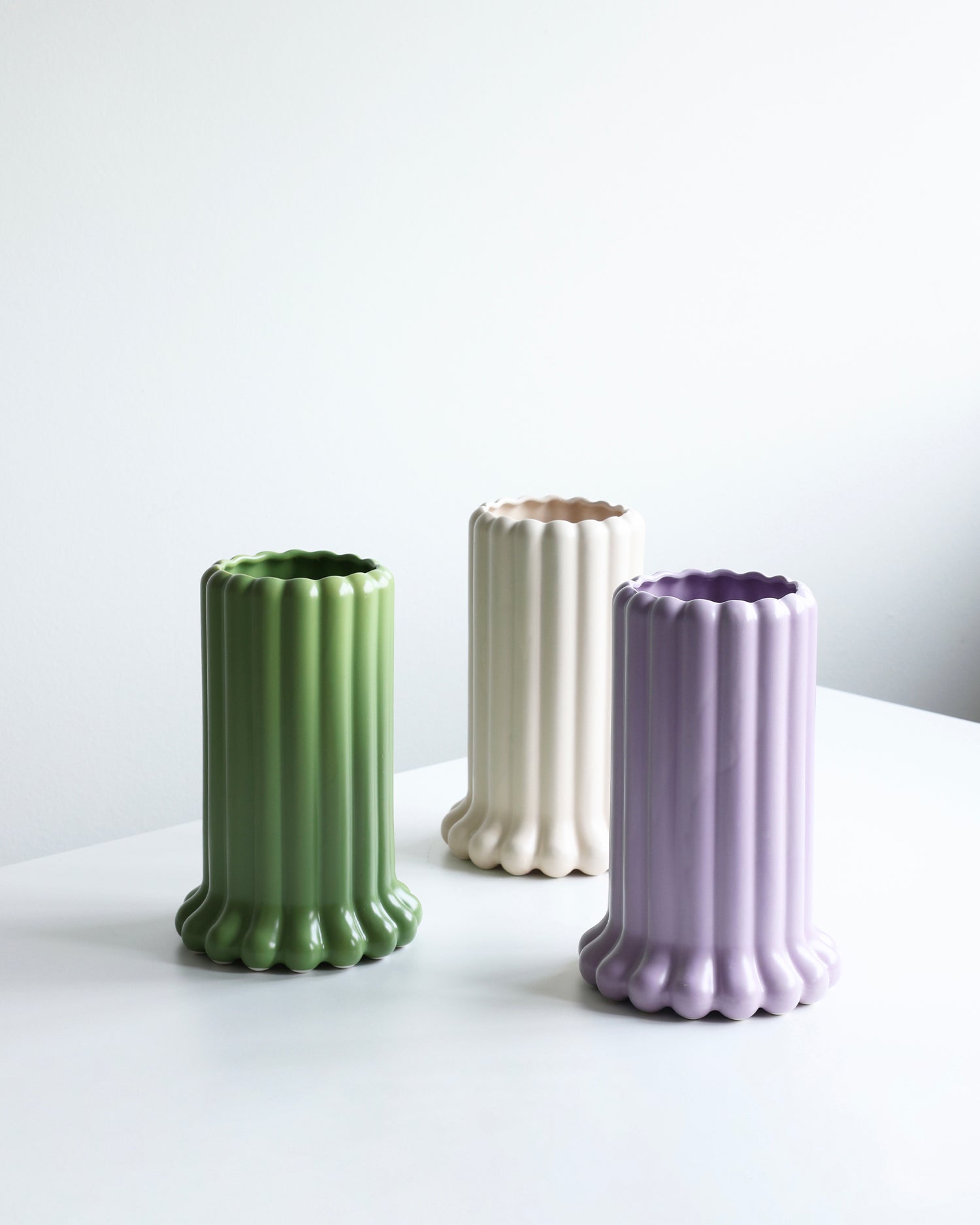 Vaso in porcellana Tubolar