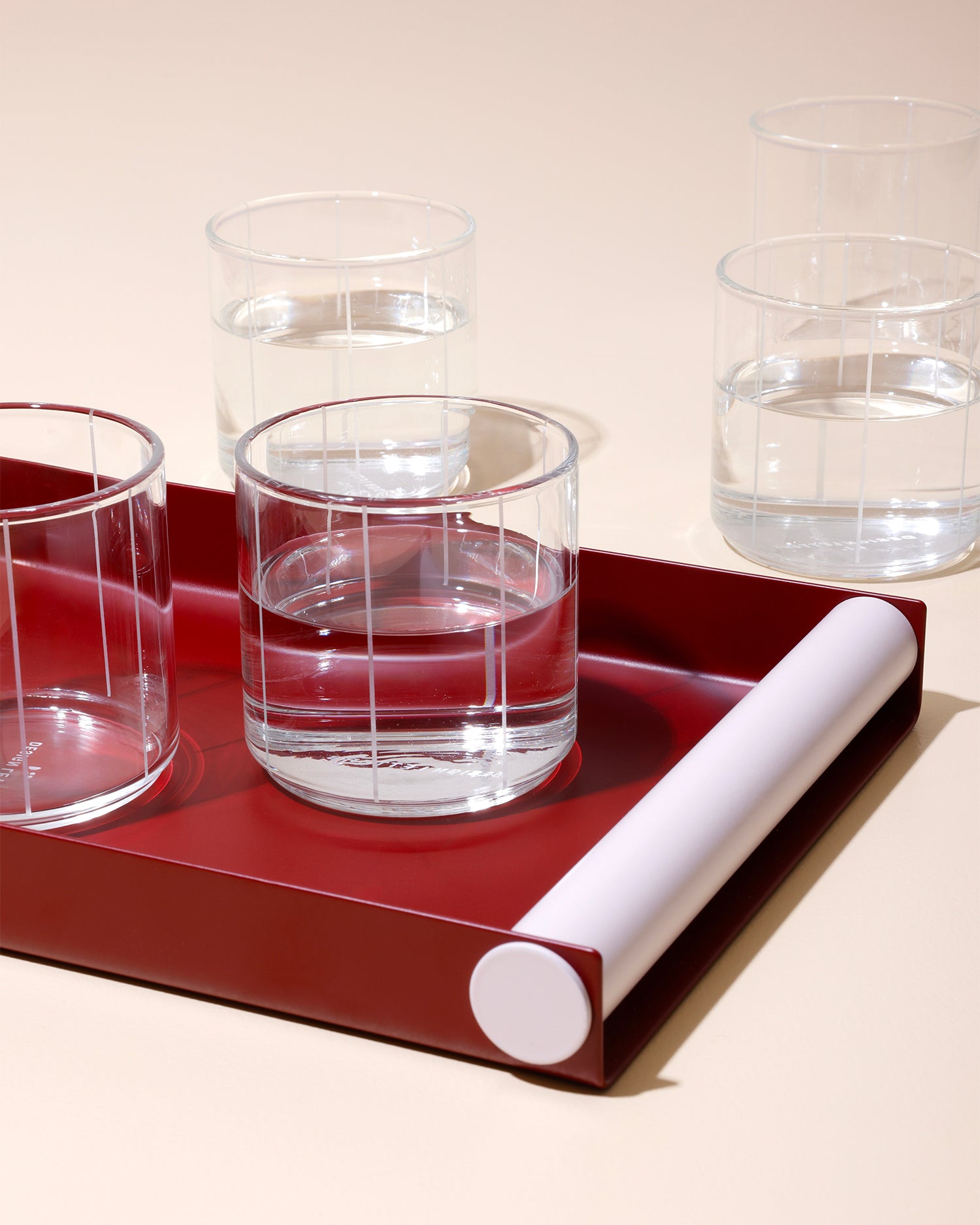 Set 4 bicchieri in vetro borosilicato a righe Pyjamas - Vetro