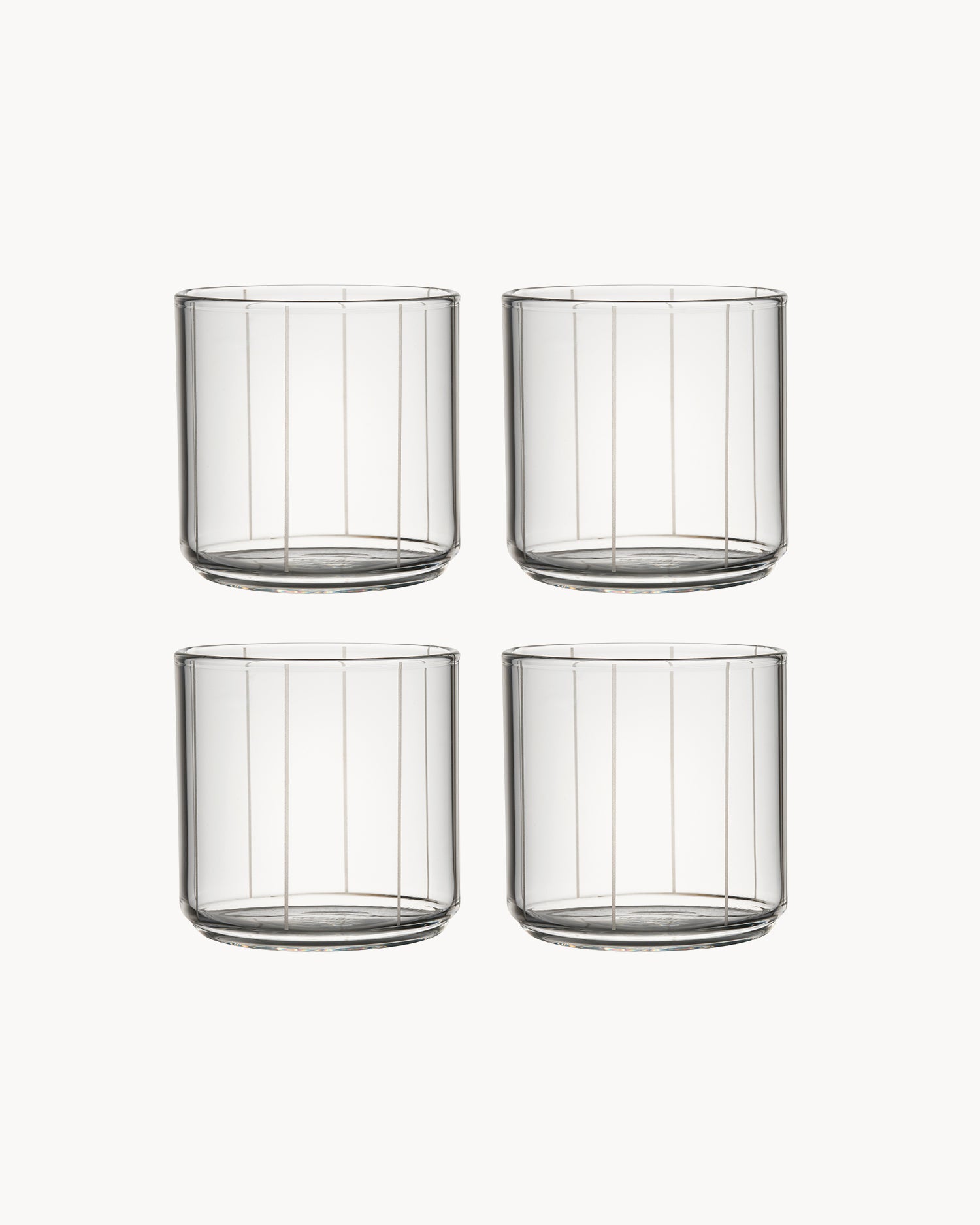 Set 4 bicchieri in vetro borosilicato a righe Pyjamas