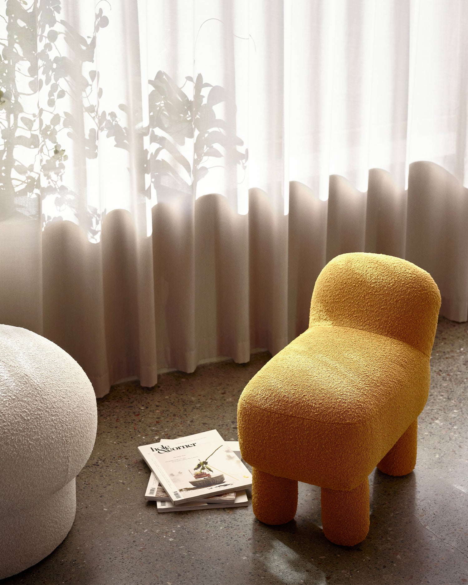 Pouf in tessuto Lulu