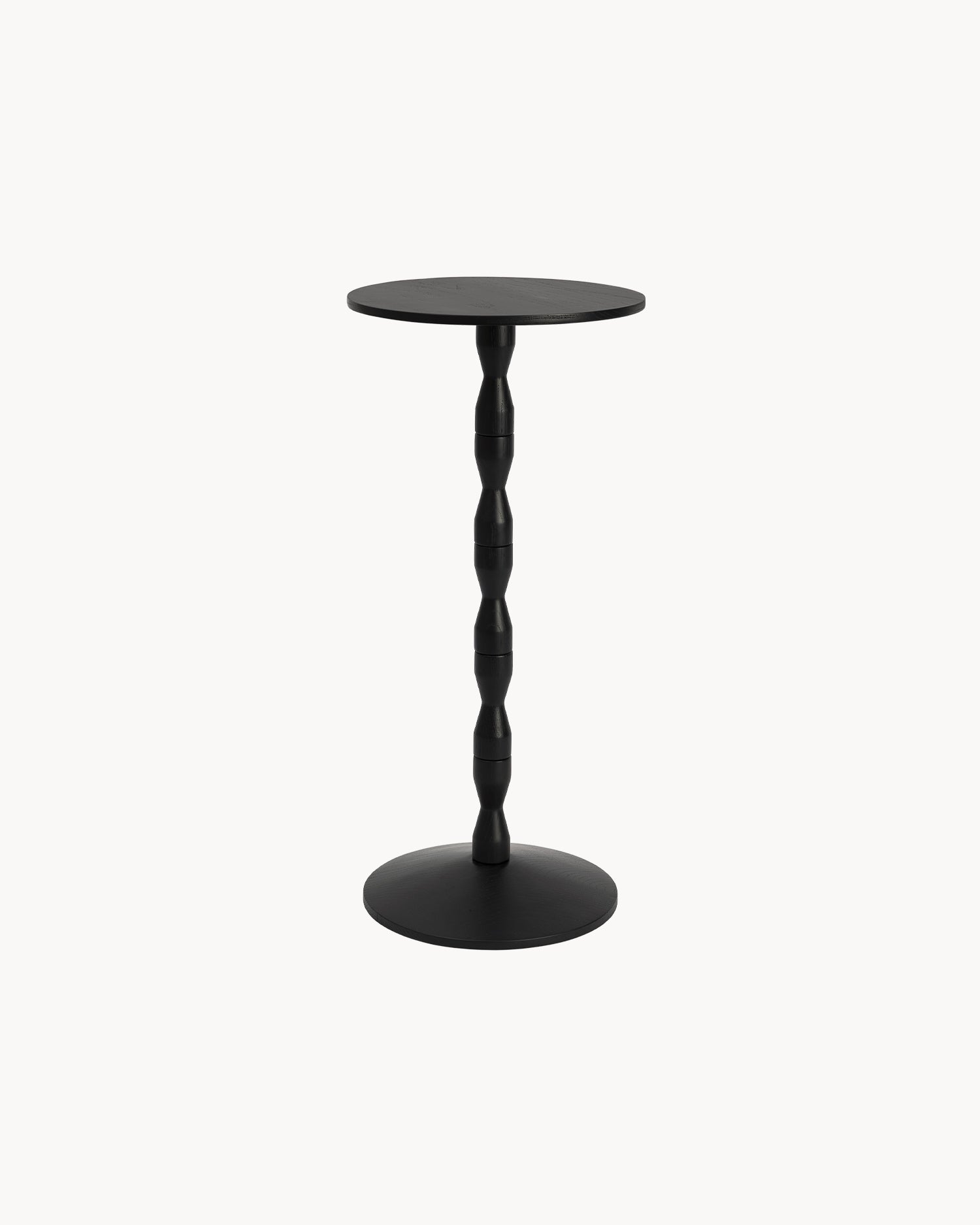 Tavolino in legno di rovere Pedestal, nero