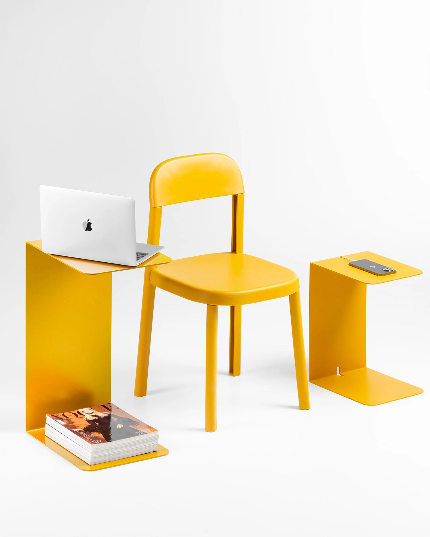 Tavolino multifunzione in metallo Double