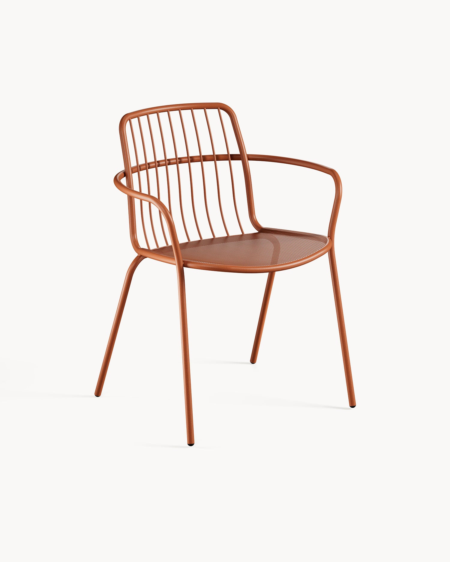 Set 2 sedie da esterno con braccioli in acciaio Alisea