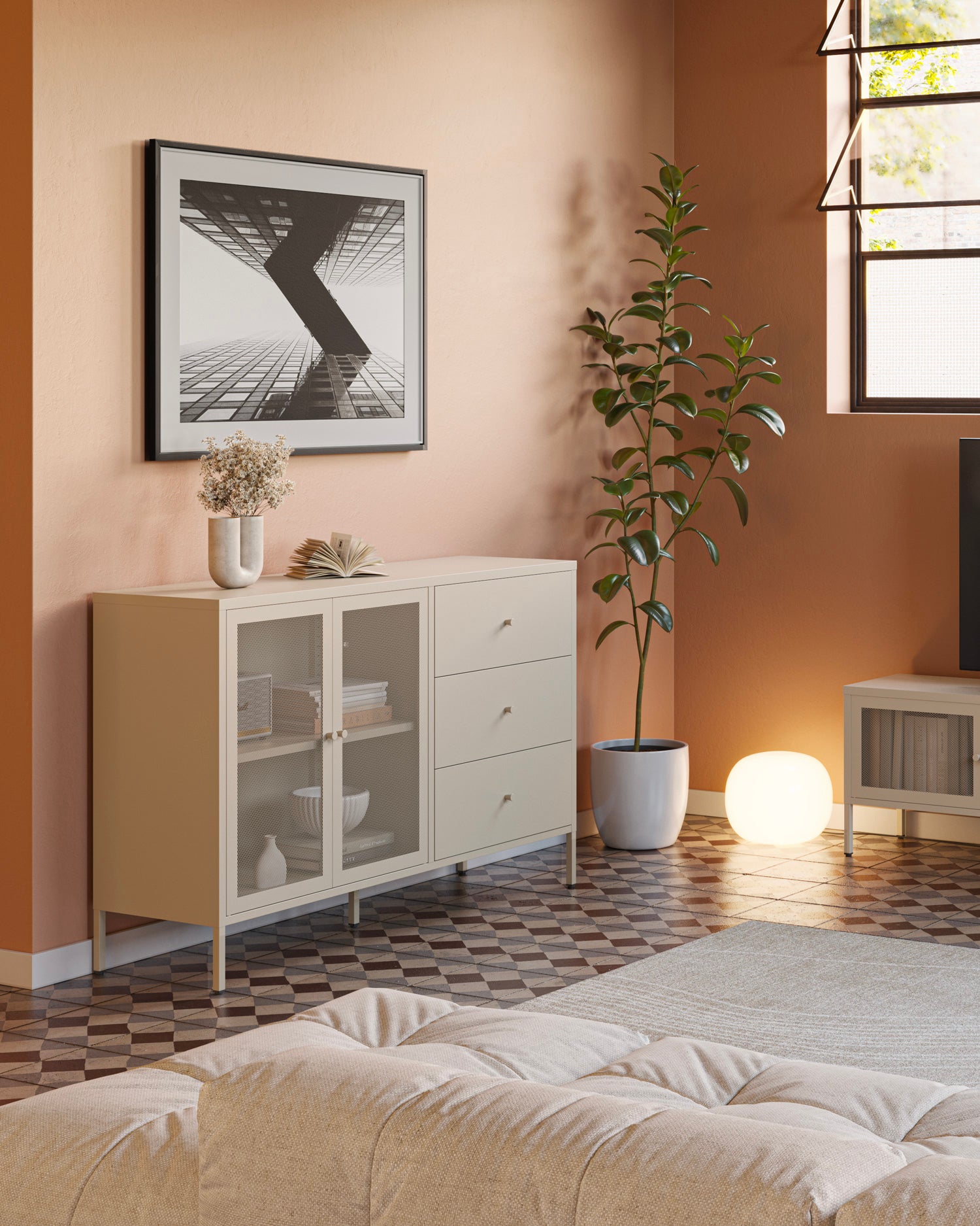 Credenza in metallo Fayna