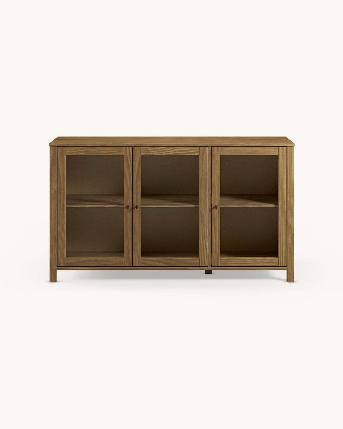 Credenza in legno di pino Alessandra - Legno/Vetro