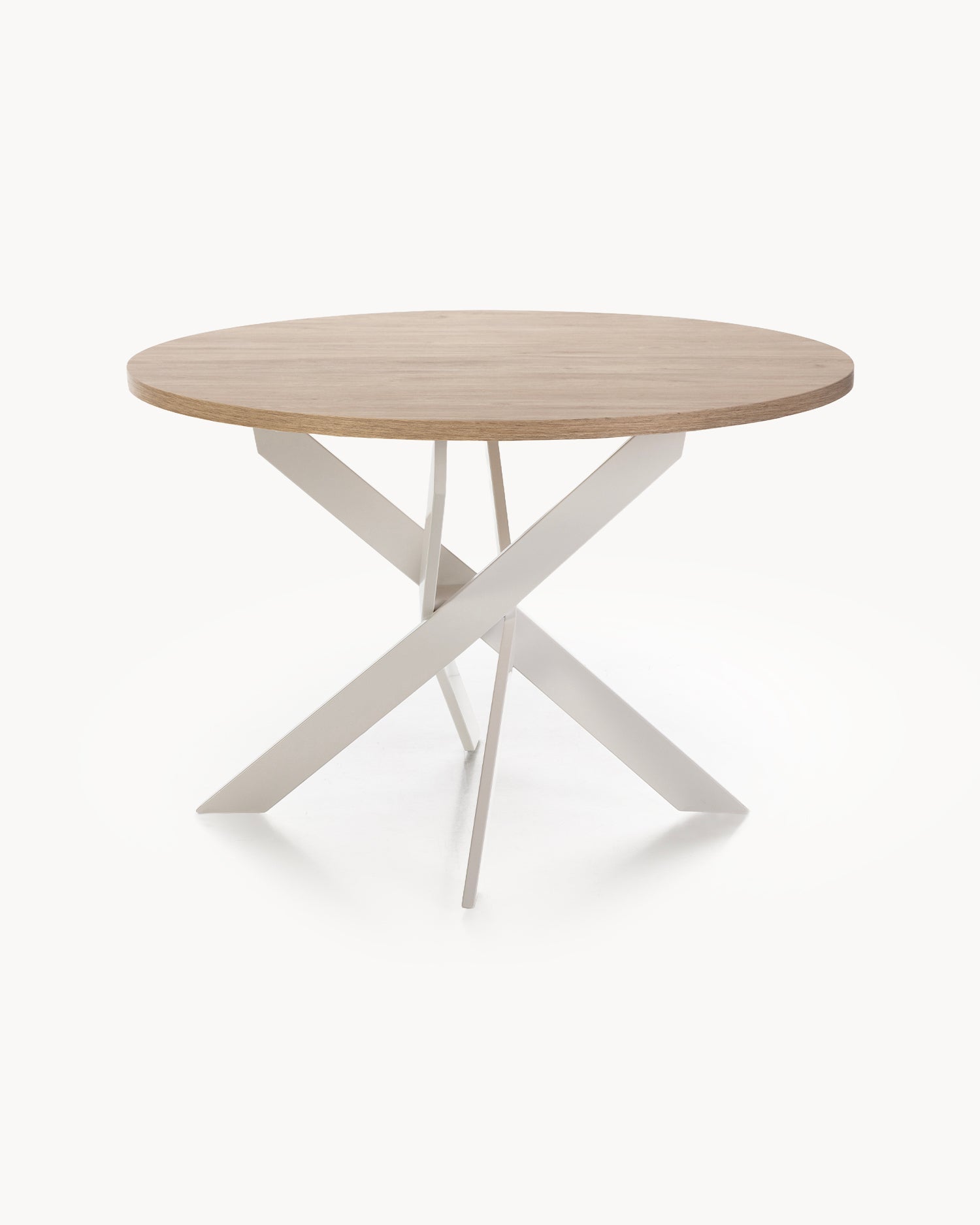 Tavolo da pranzo rotondo Ther rovere e bianco Essential Design