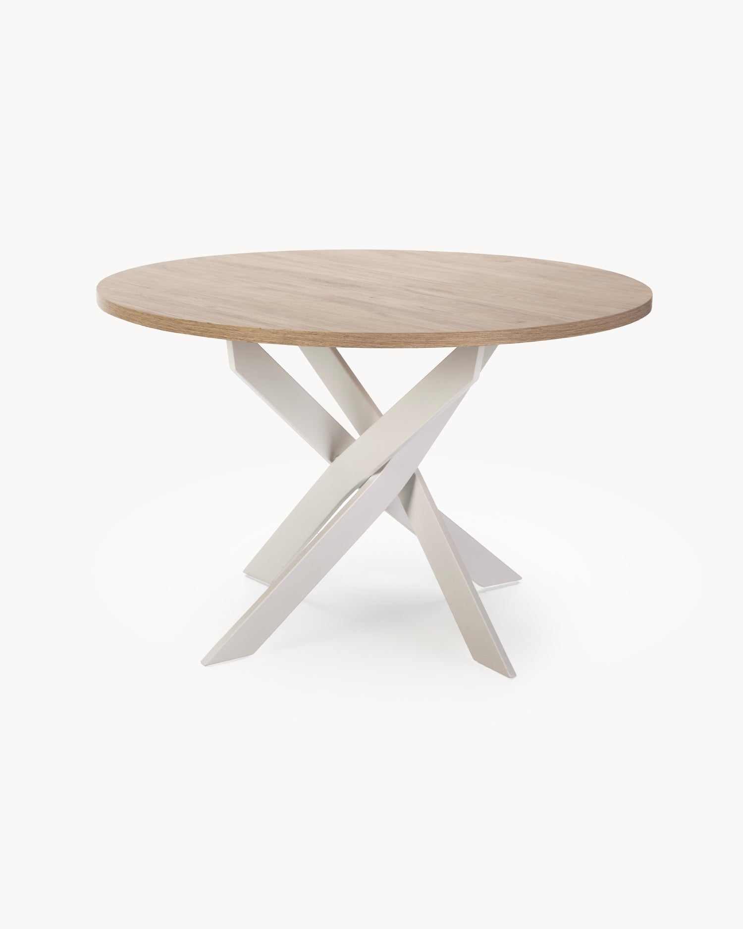 Tavolo da pranzo rotondo Ther rovere e bianco Essential Design