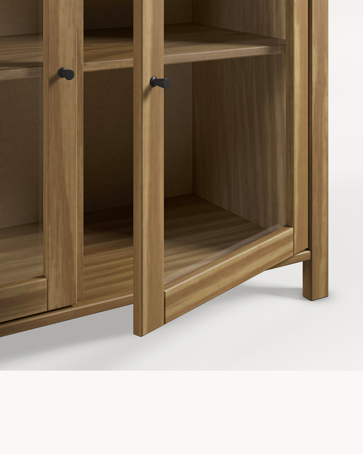 Credenza in legno di pino Alessandra - Legno/Vetro