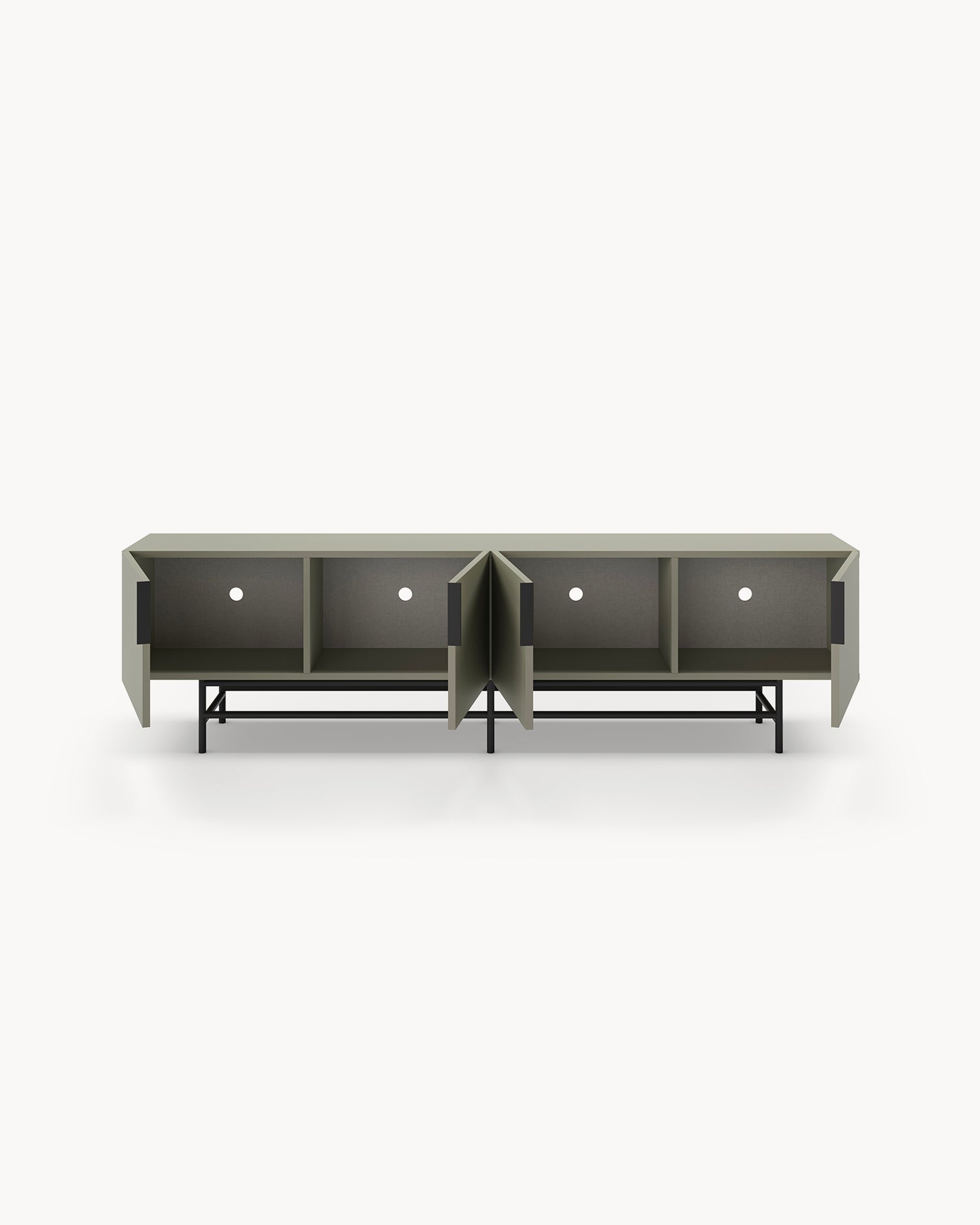 Mobile tv con gambe in metallo Eldia - Mdf/Metallo