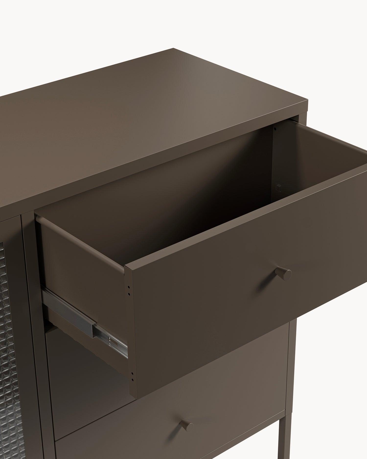 Credenza in metallo e vetro Layna - Metallo/Vetro