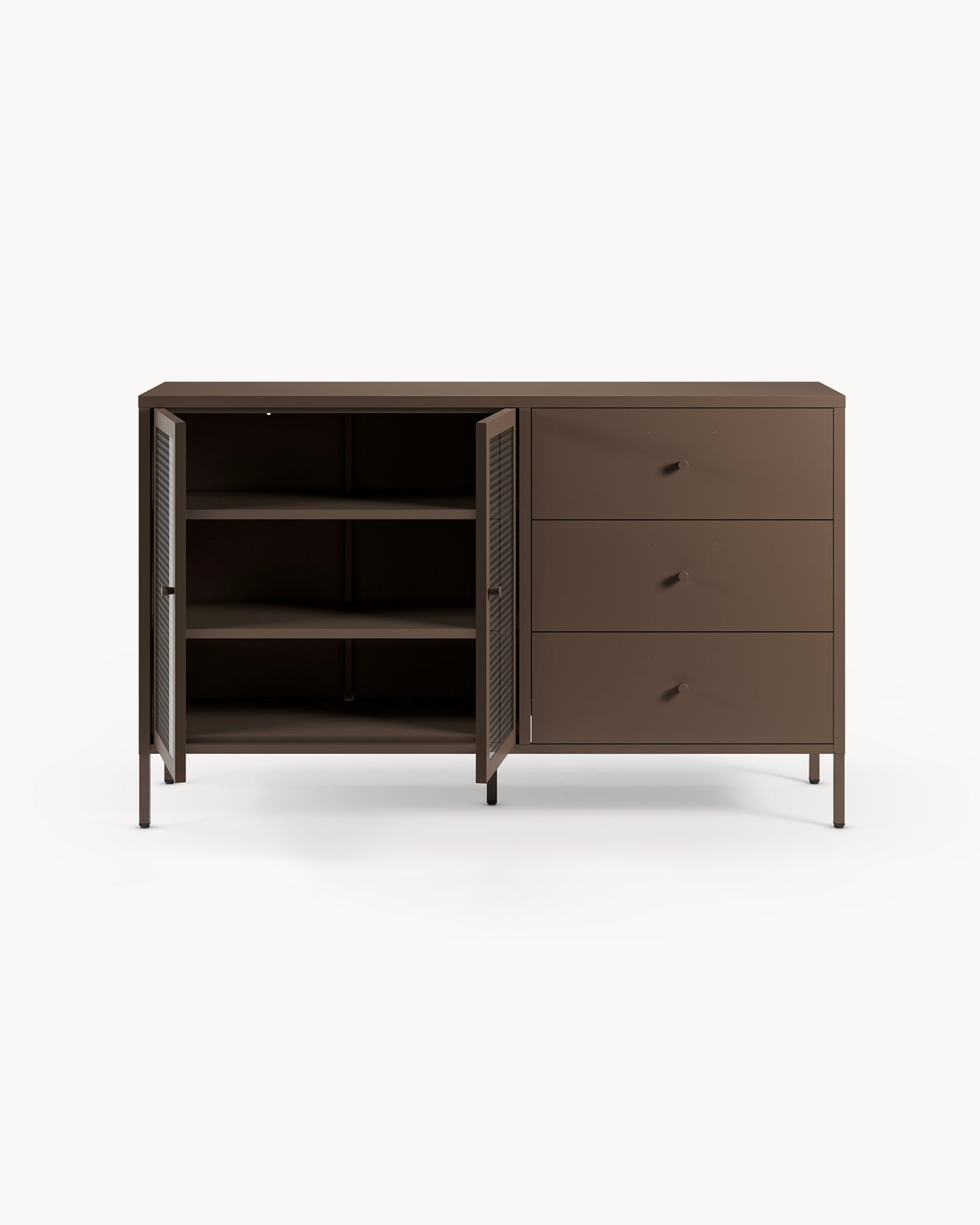 Credenza in metallo e vetro Layna - Metallo/Vetro