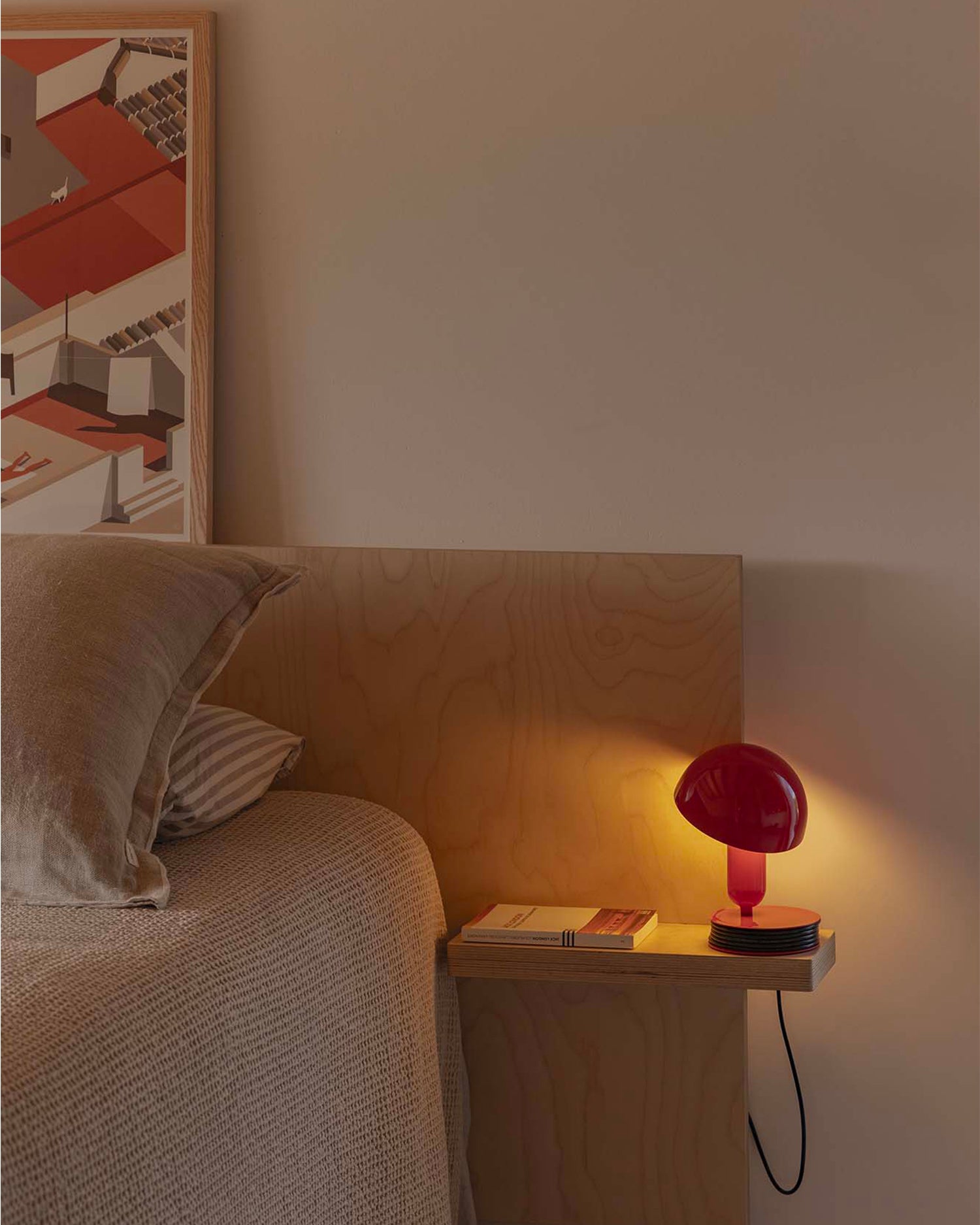 Lampada da tavolo Bela, rossa
