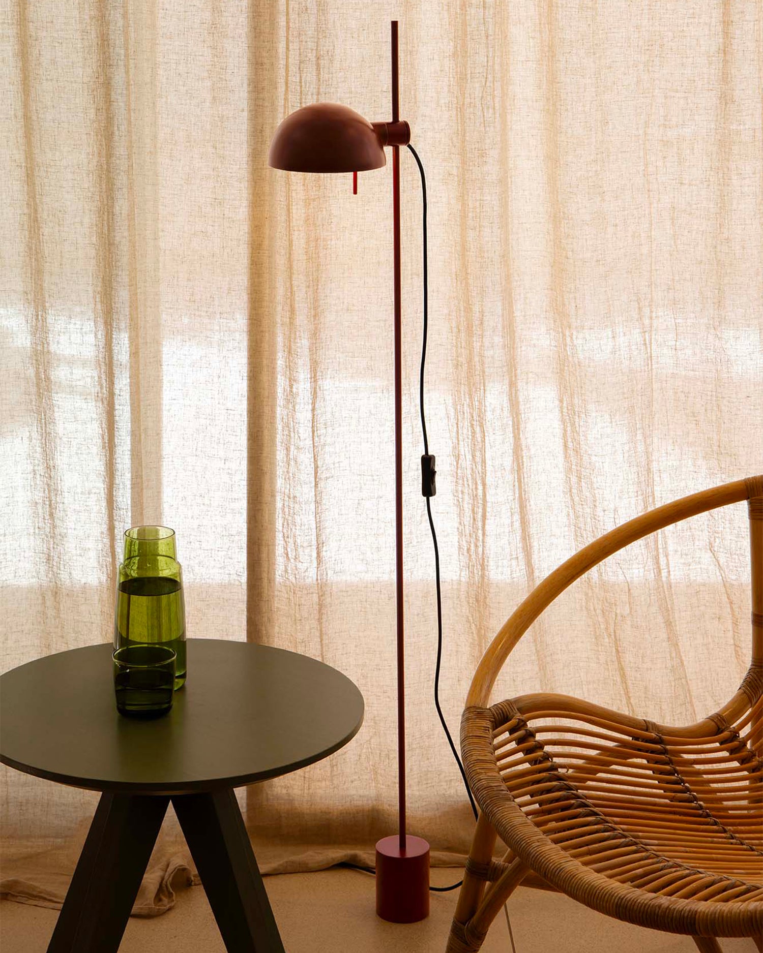 Lampada da terra in acciaio Matilda