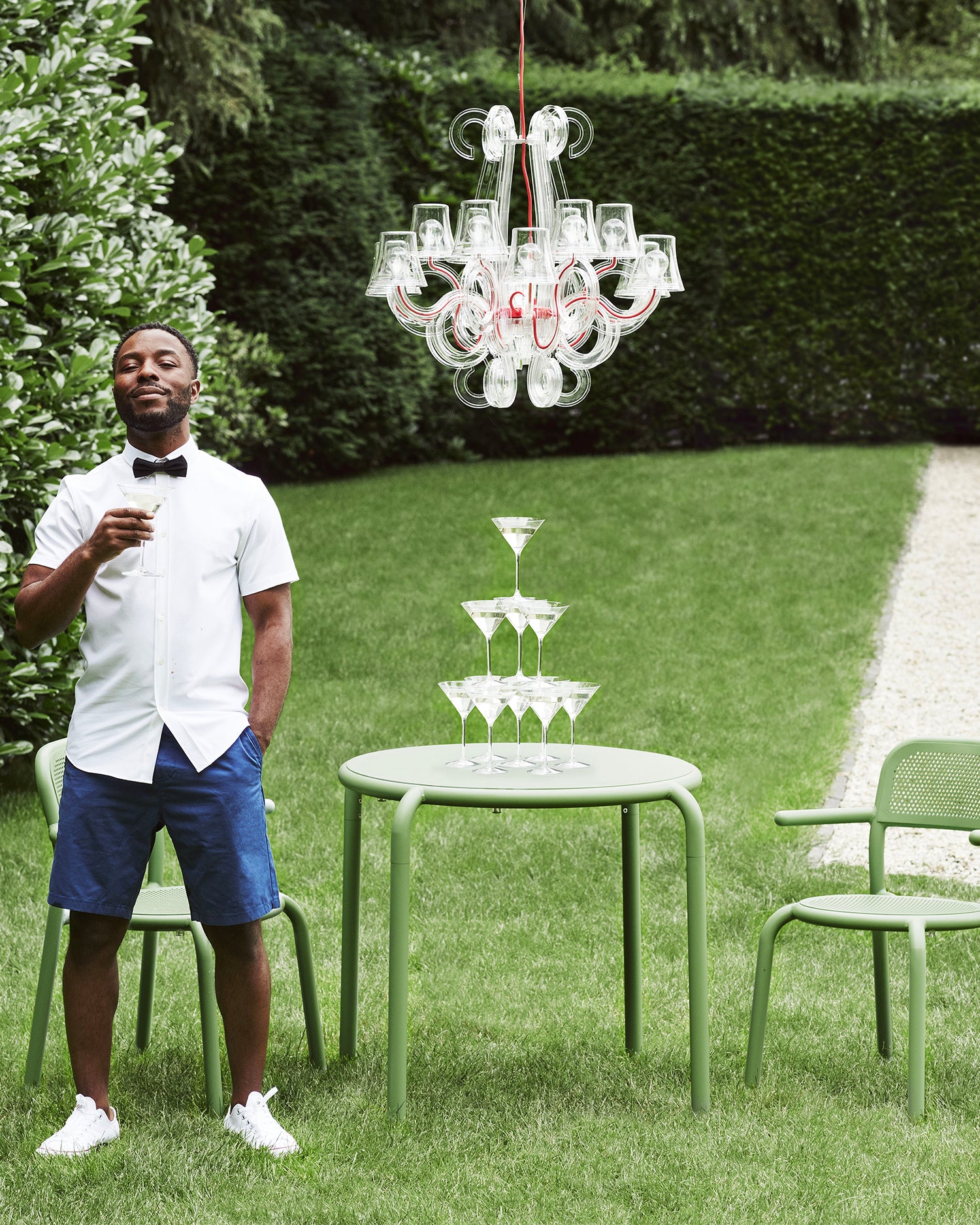 Tavolo rotondo in alluminio da esterno Toní Bistreau