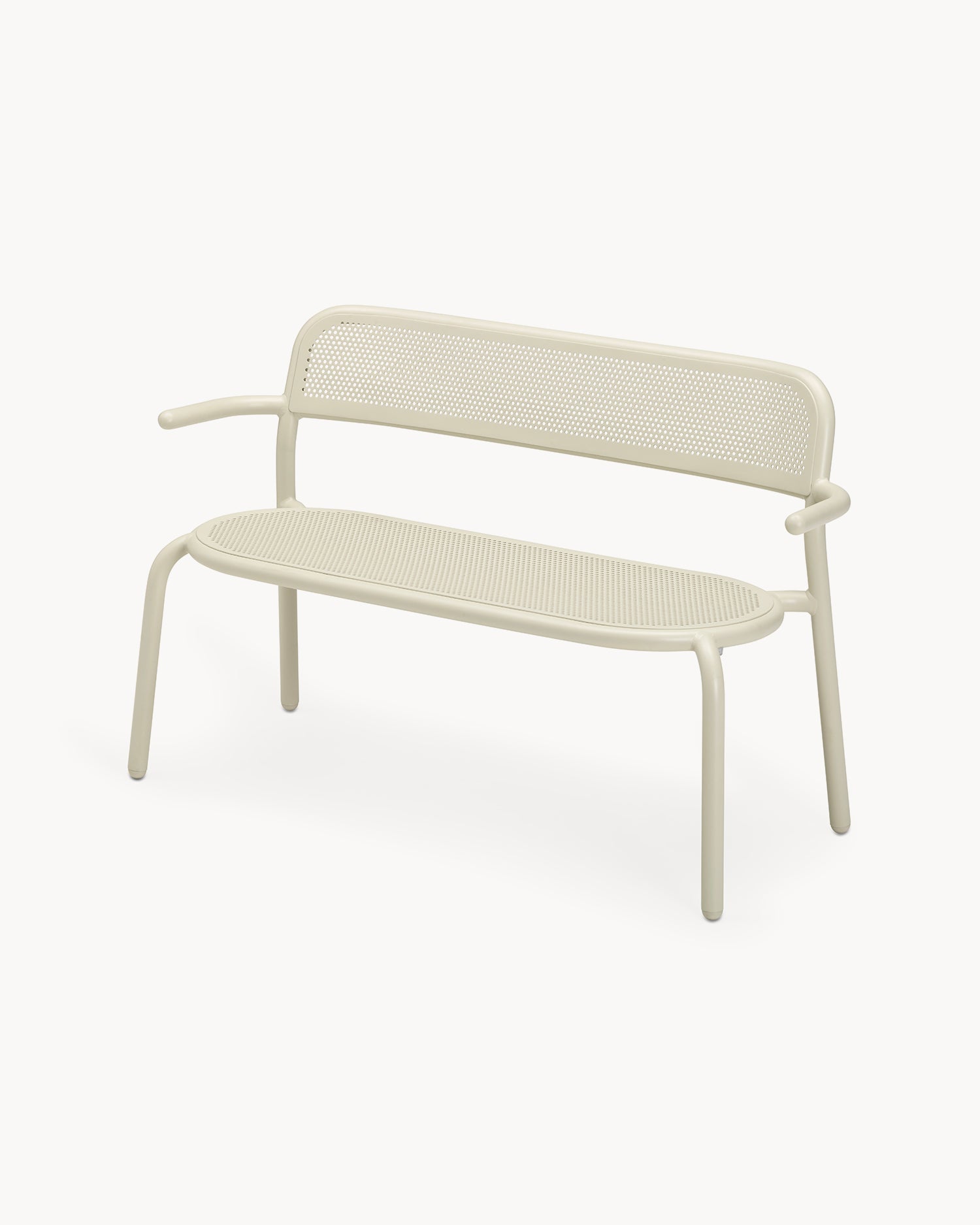 Panca con braccioli in alluminio da esterno Toní Bankski