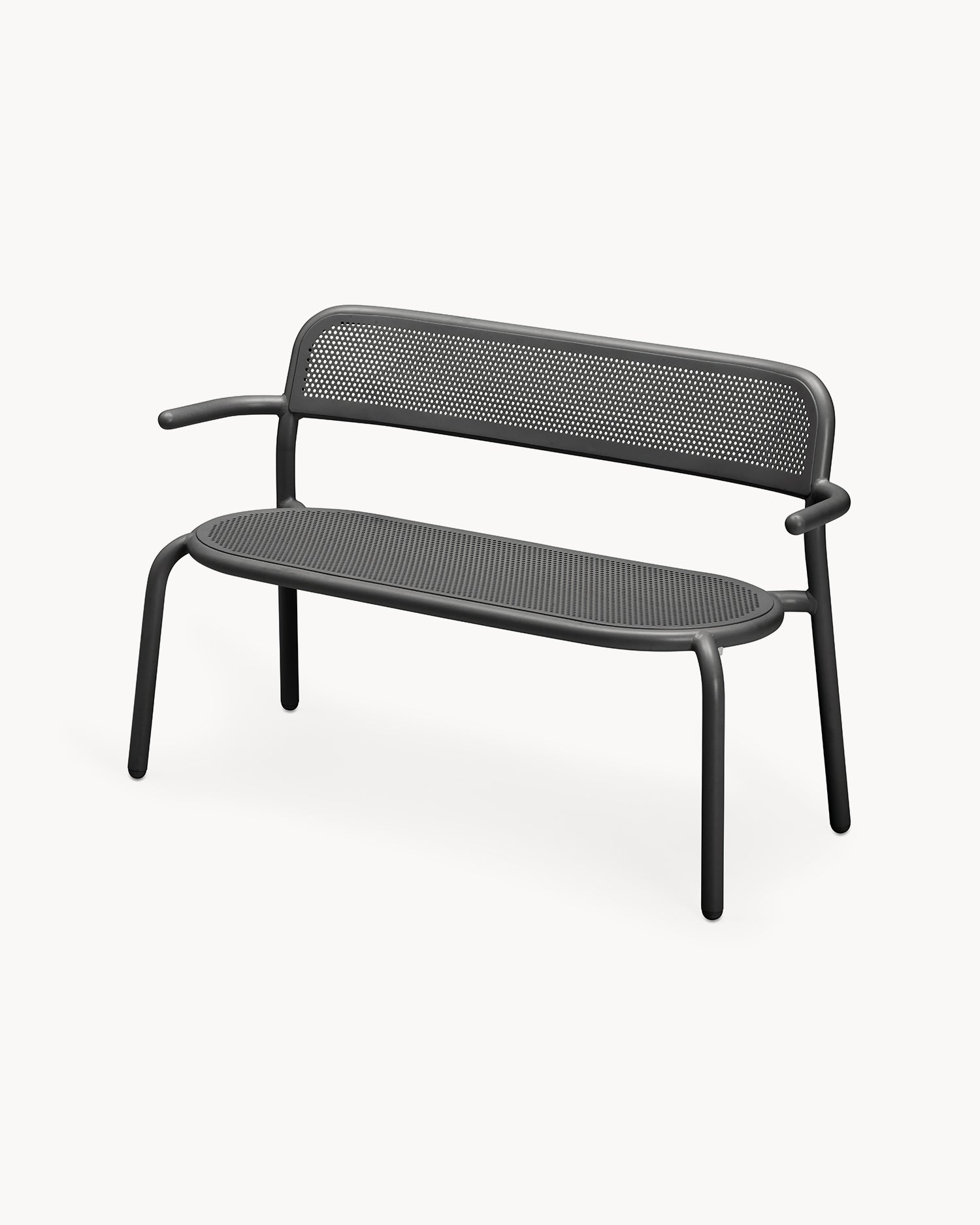 Panca con braccioli in alluminio da esterno Toní Bankski