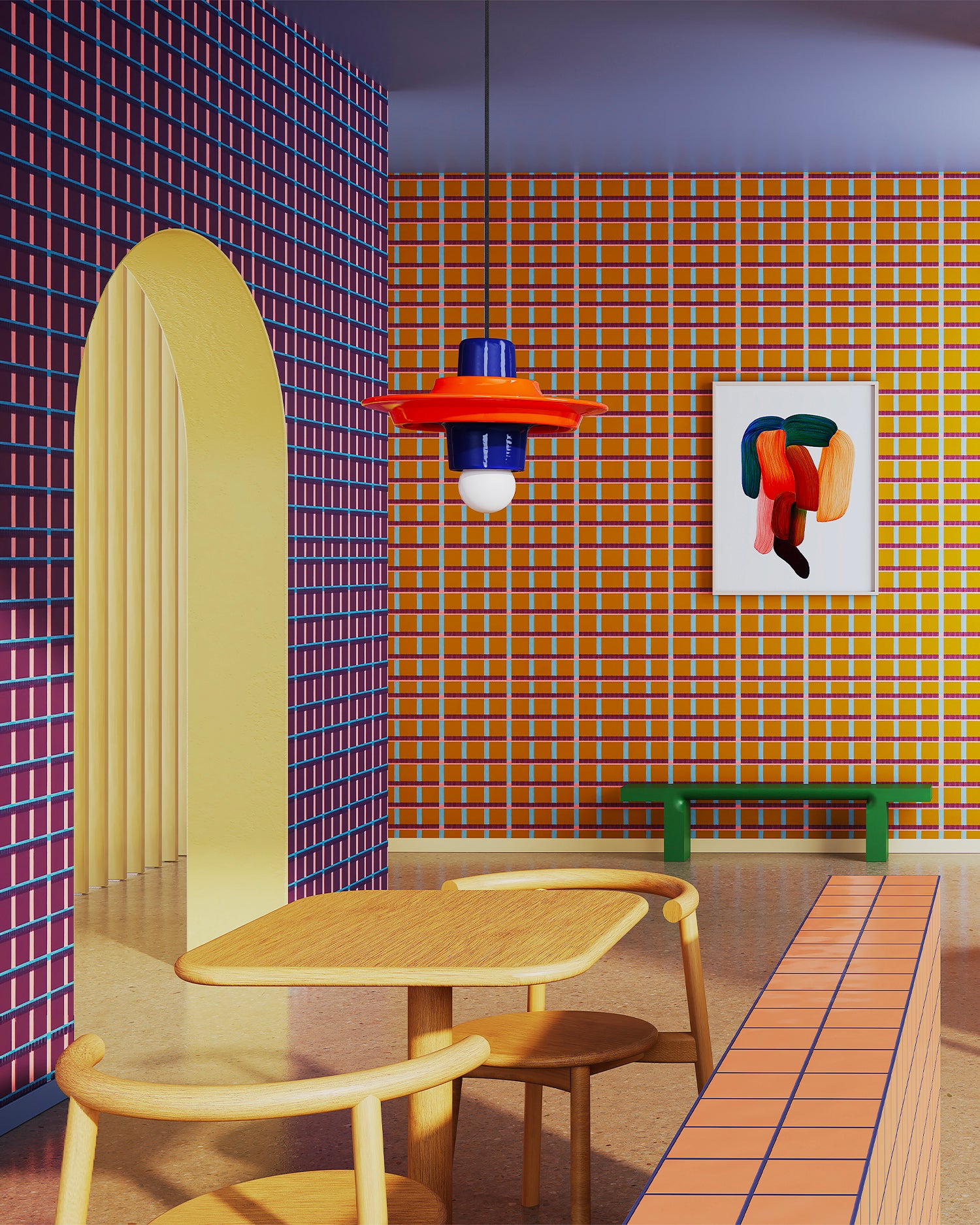 Lampada a sospensione in ceramica Voilà