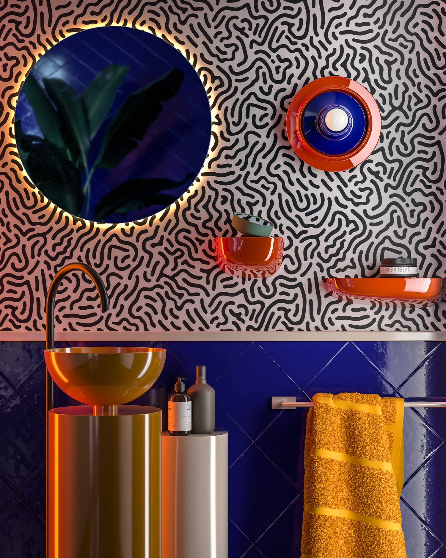 Lampada da parete in ceramica Voilà