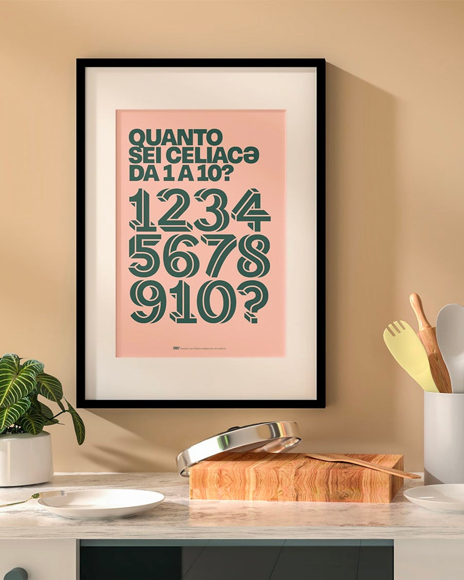 Poster Quanto sei celiaca da 1 a 10? Rosa