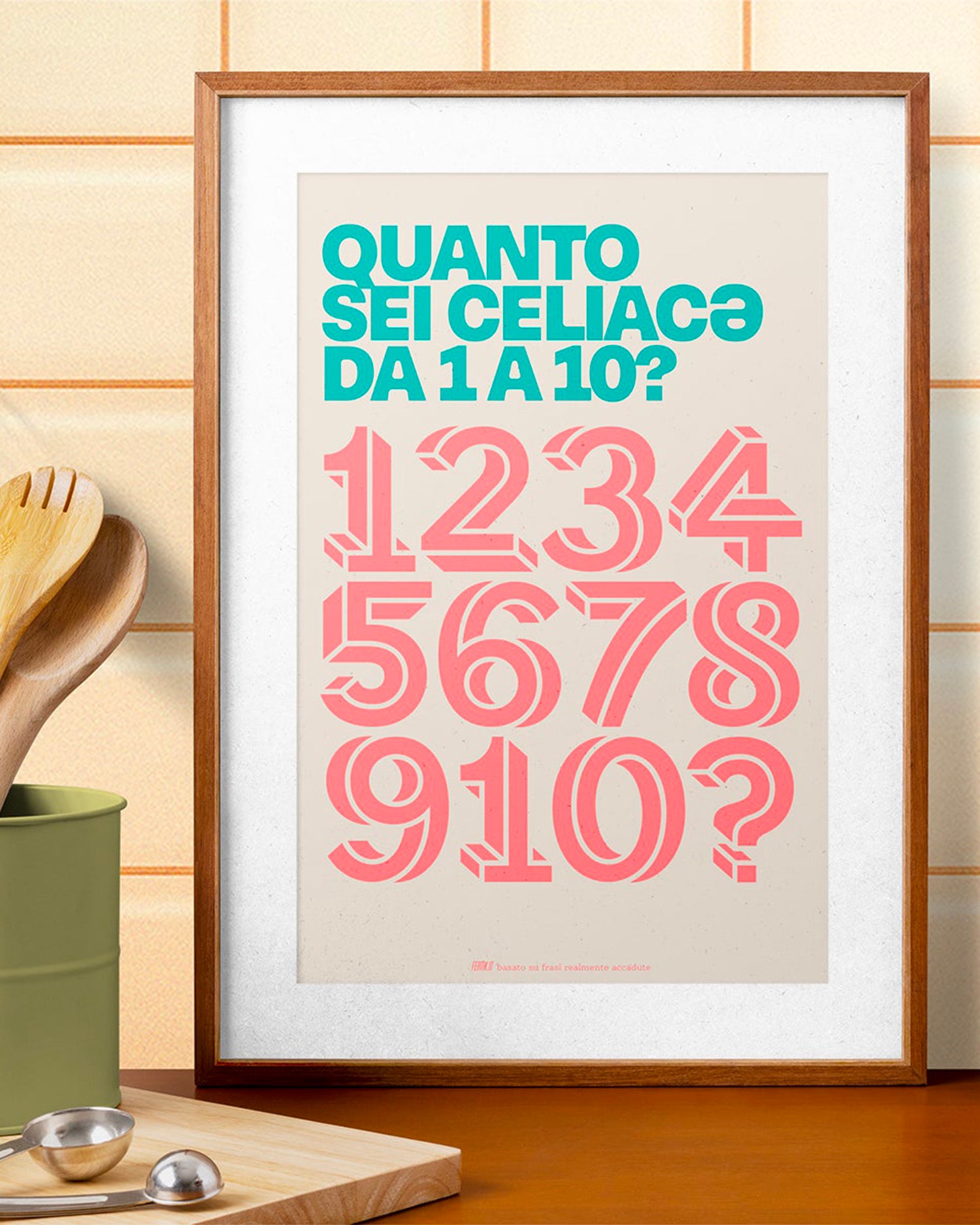 Poster Quanto sei celiaca da 1 a 10? Grigio