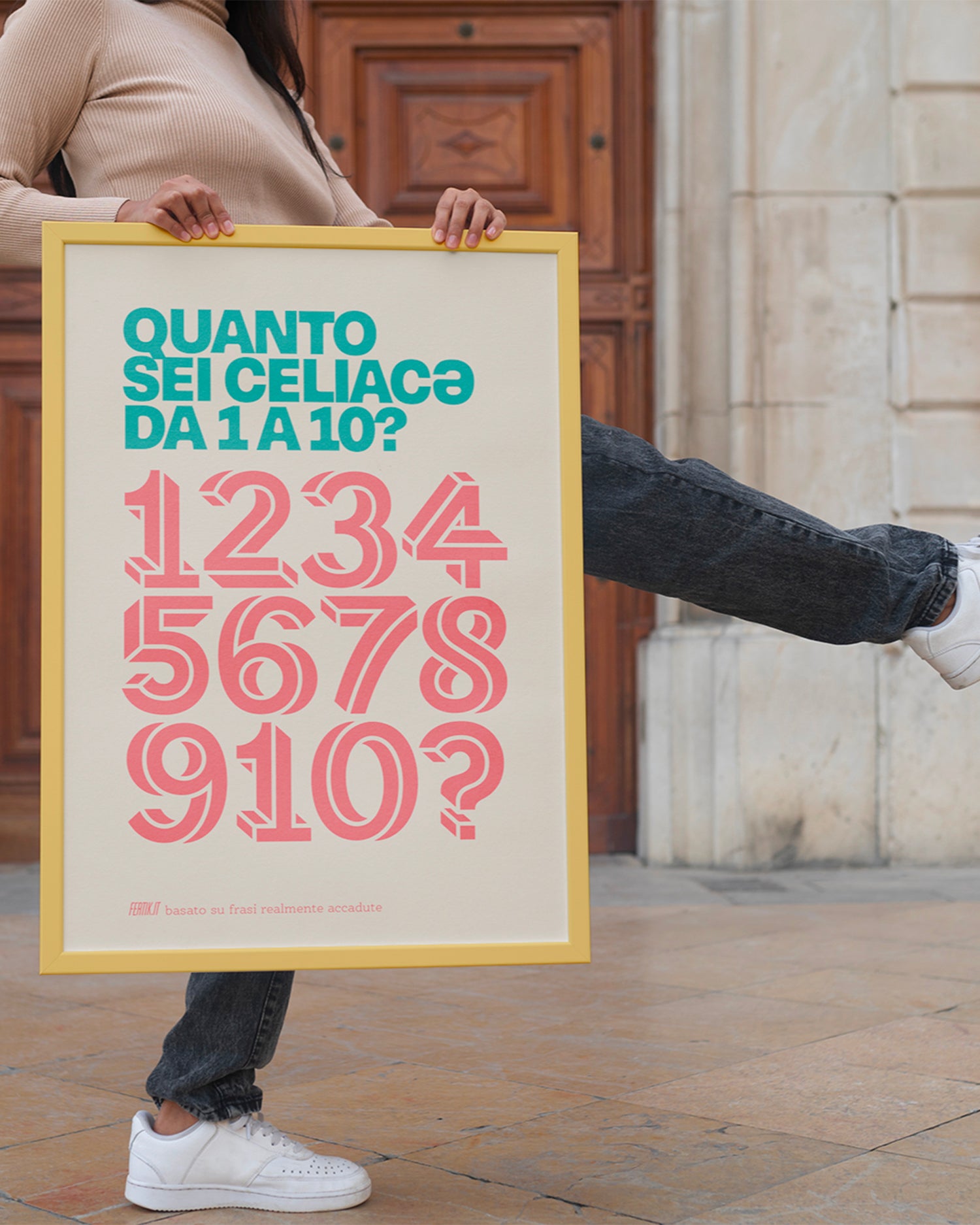 Poster Quanto sei celiaca da 1 a 10? Grigio