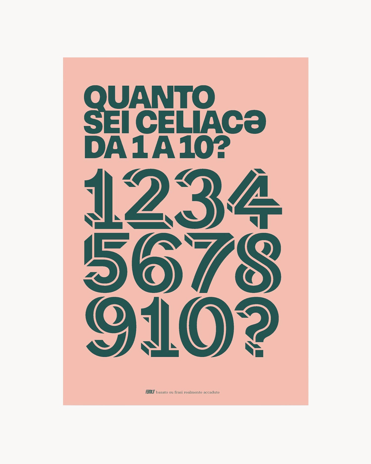 Poster Quanto sei celiaca da 1 a 10? Rosa