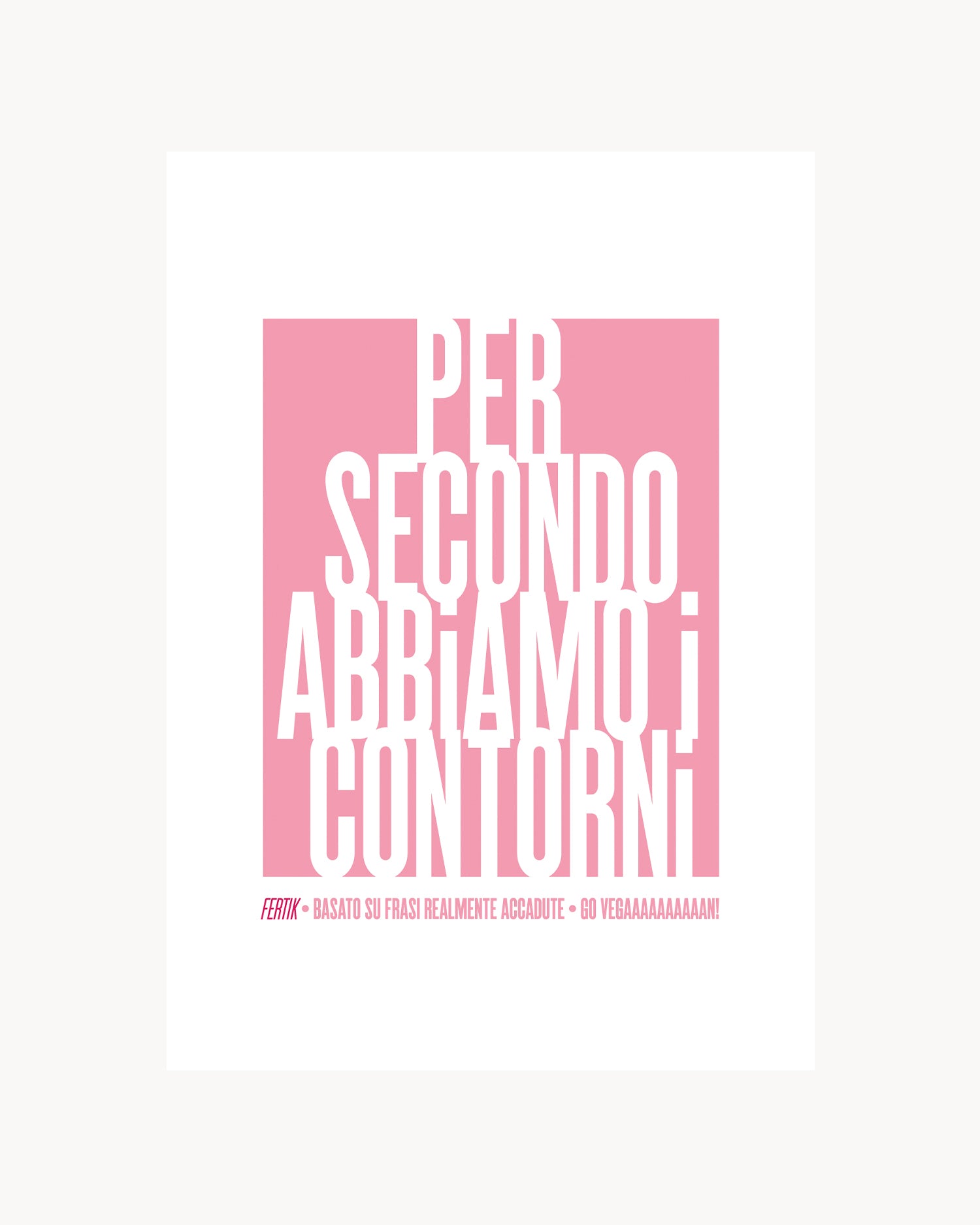 Poster Per secondo abbiamo i contorni
