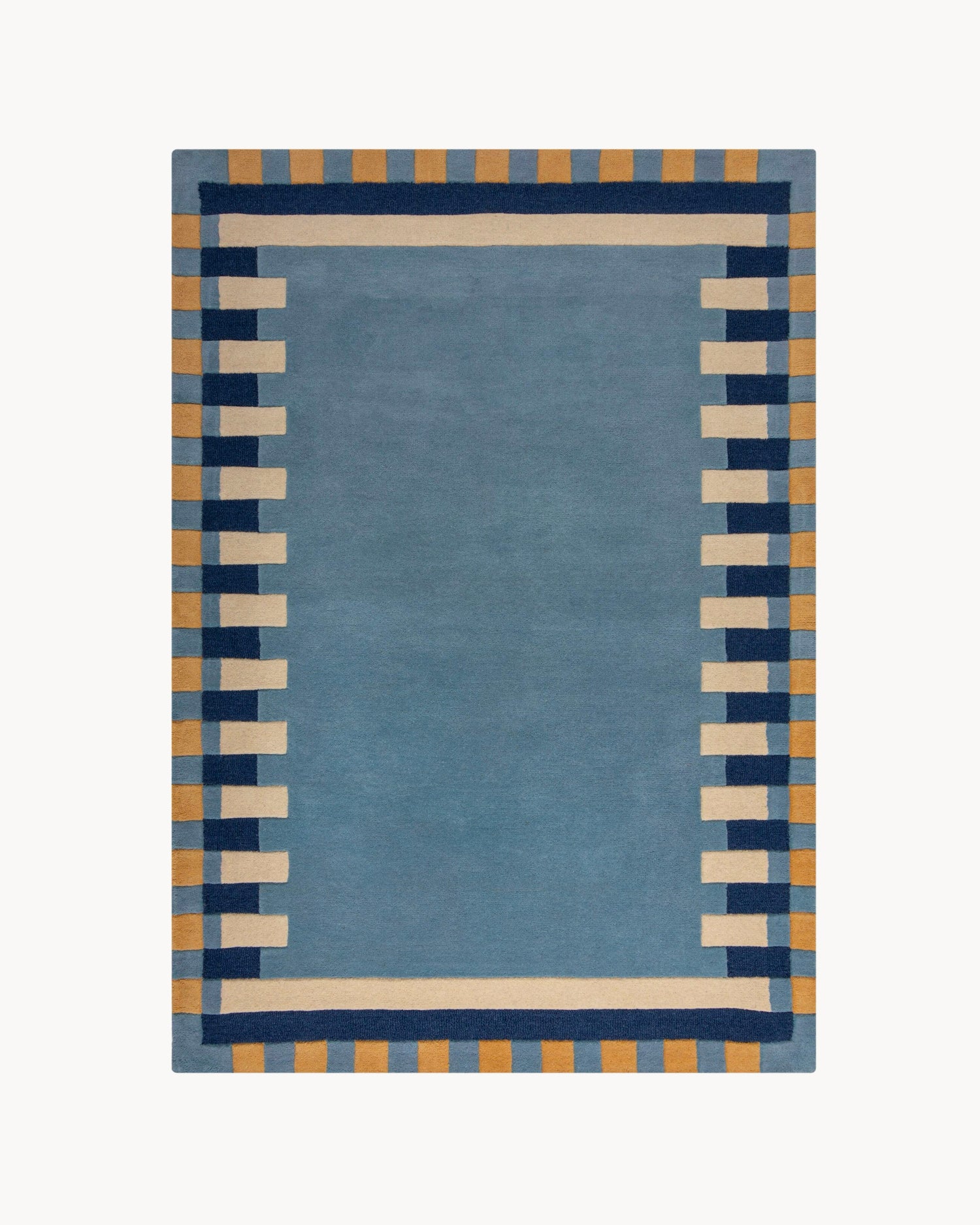 Tappeto in lana Kai, blu