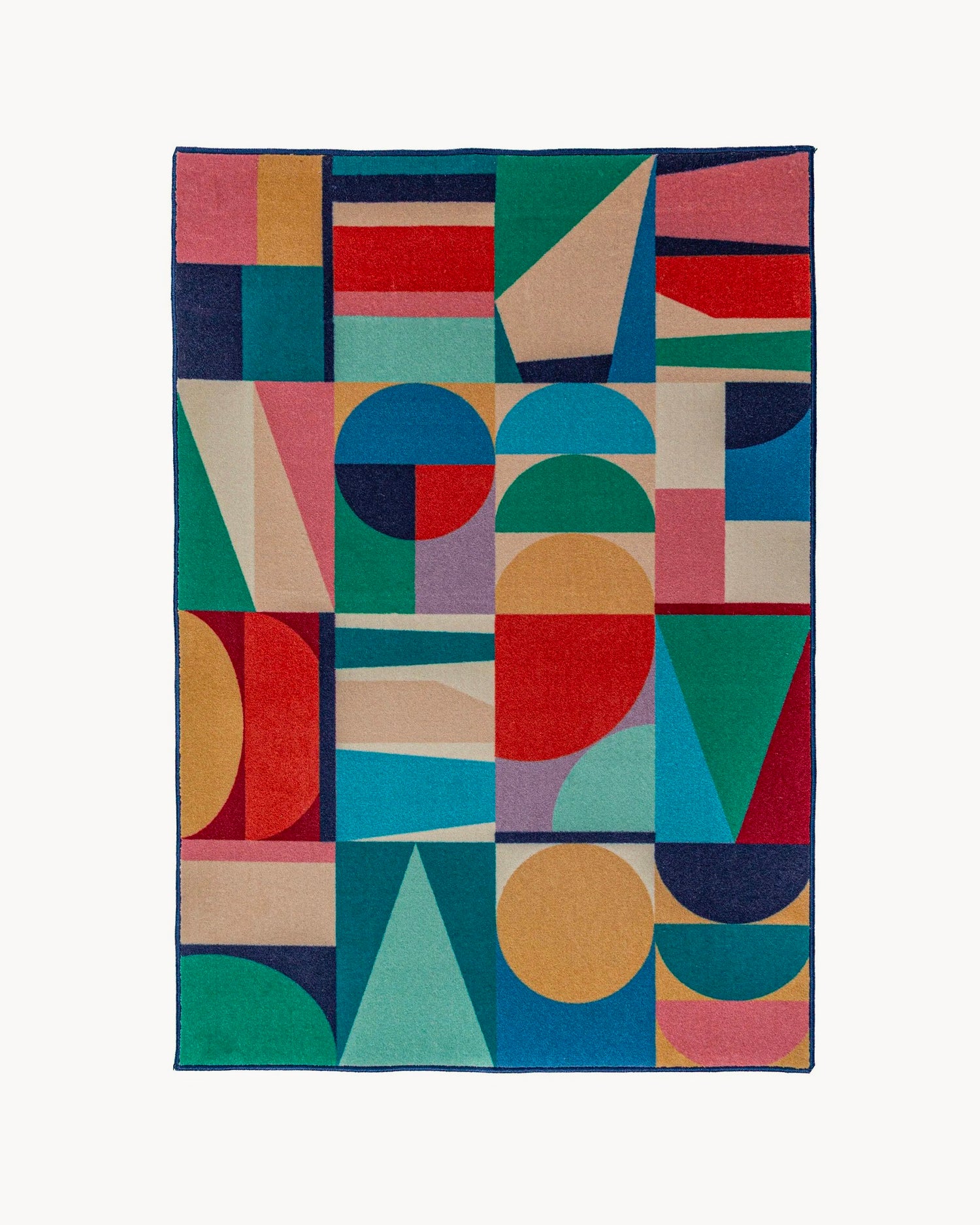 Tappeto fatto a mano in misto lana Patchwork