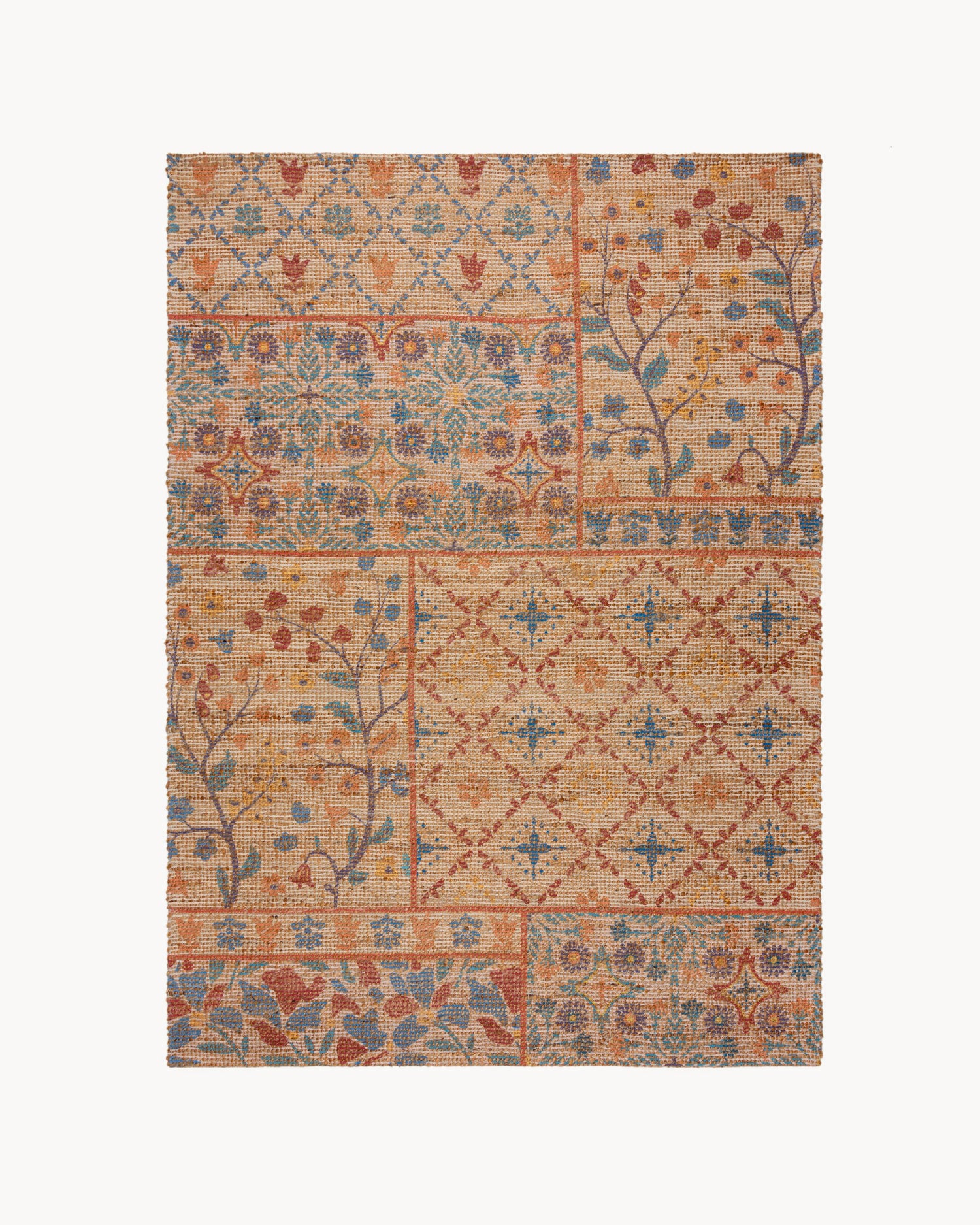 Tappeto patchwork in juta Taylor