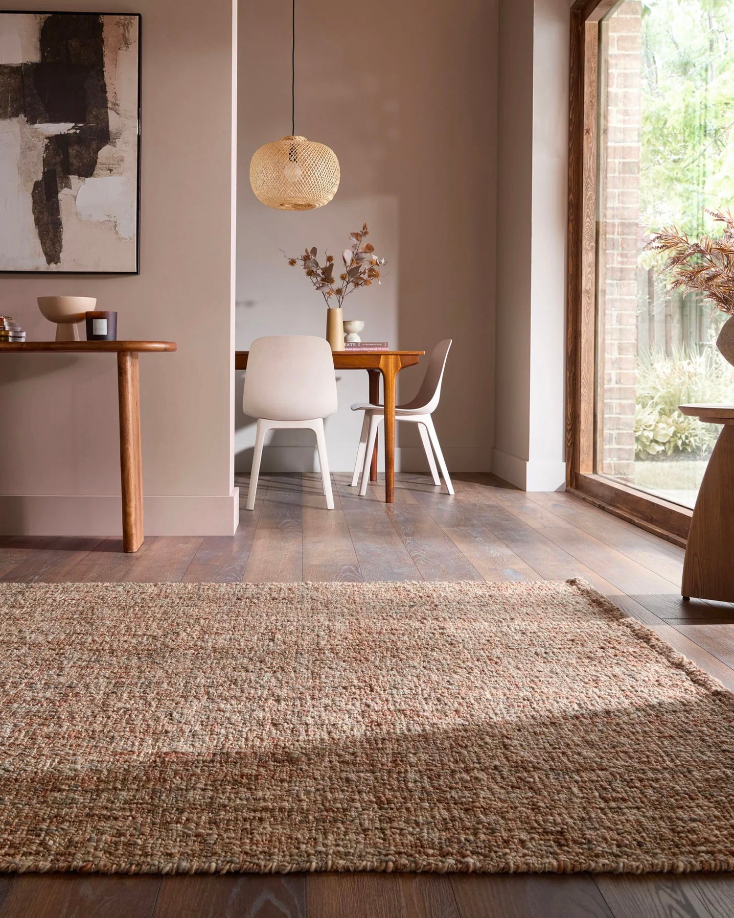 Tappeto fatto a mano in lana Heather