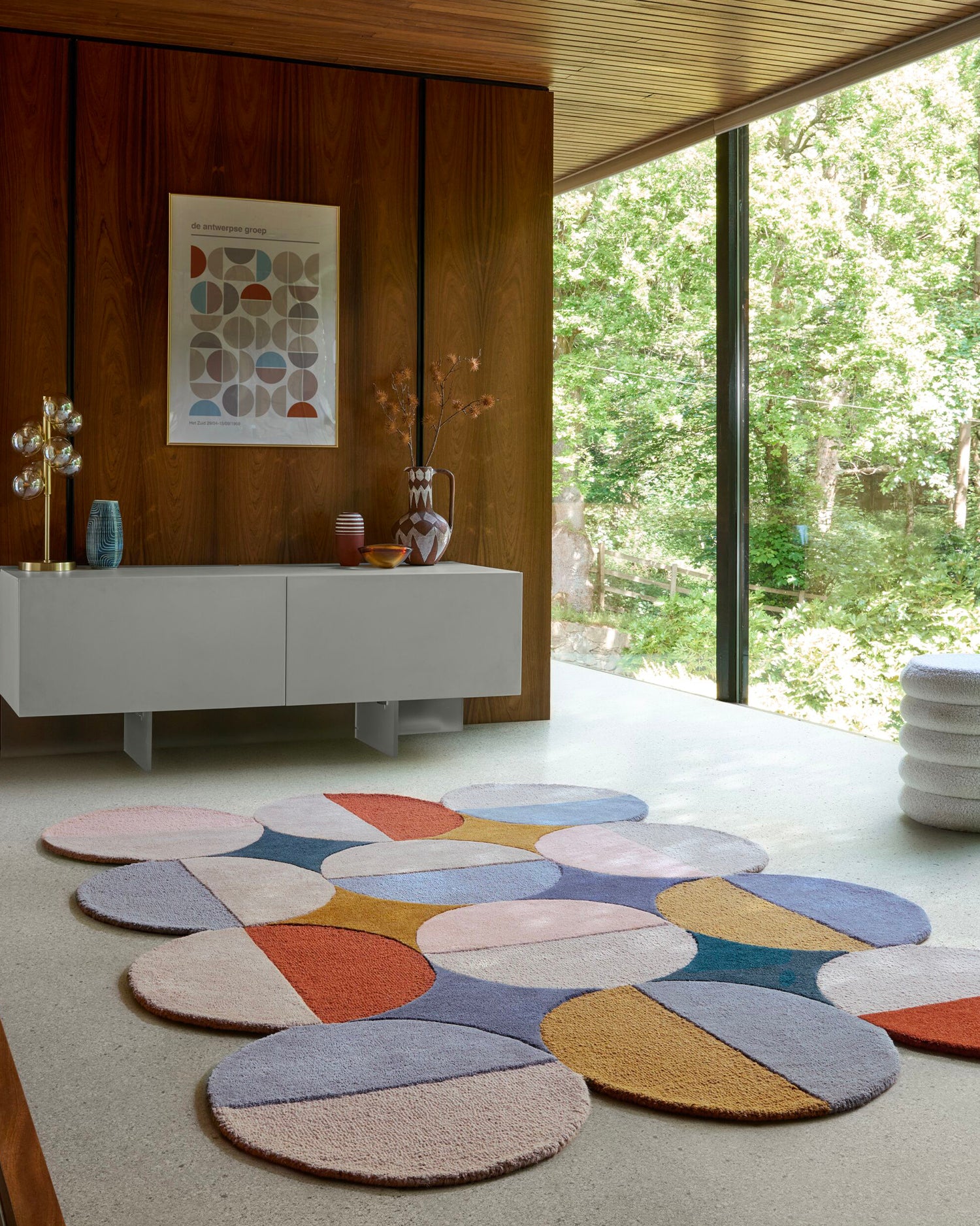 Tappeto fatto a mano in lana Mia Ellipse