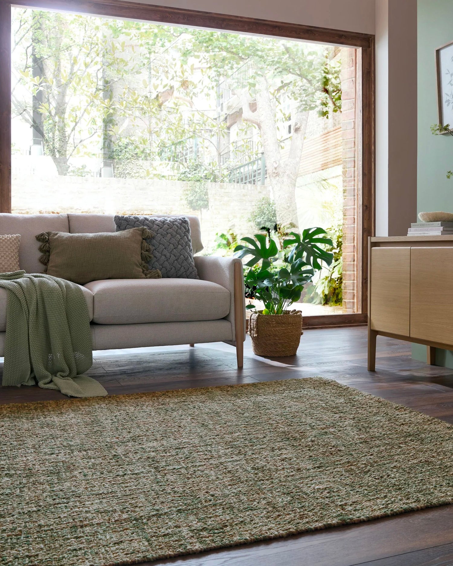 Tappeto fatto a mano in lana Heather