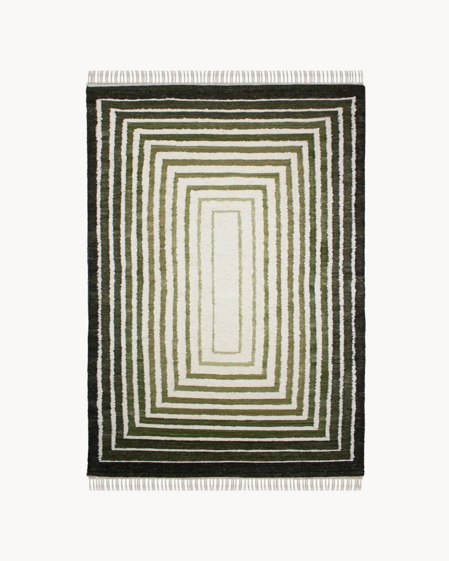 Tappeto fatto a mano in lana Frame