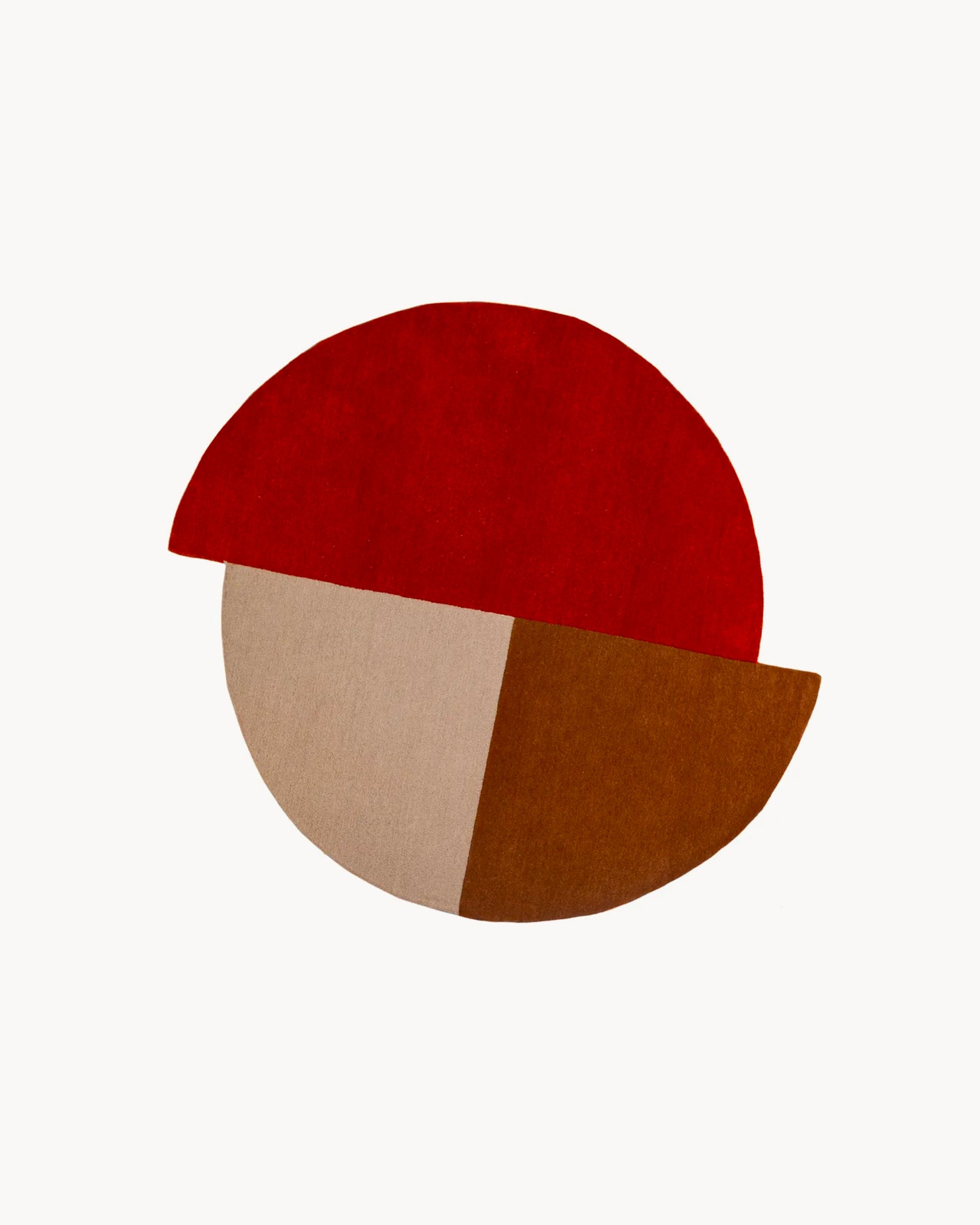 Tappeto rotondo fatto a mano in lana Mia