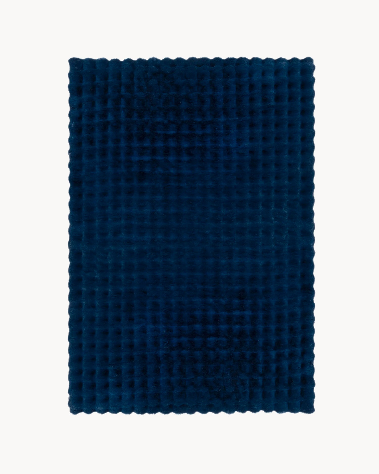 Tappeto effetto bubble Waffle, blu navy