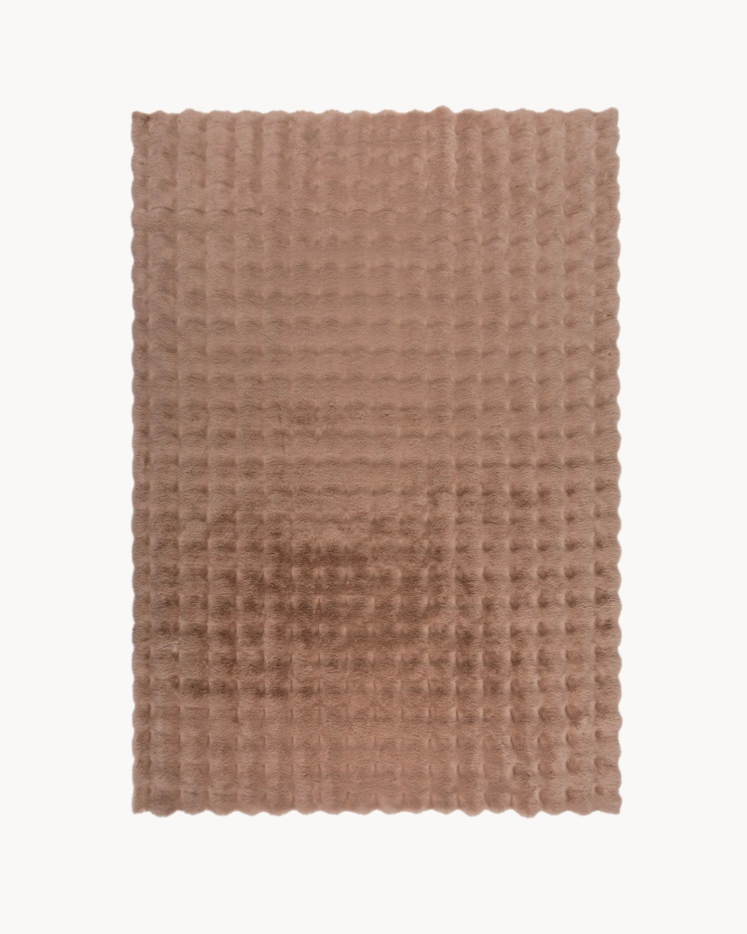 Tappeto effetto bubble Waffle, marrone chiaro