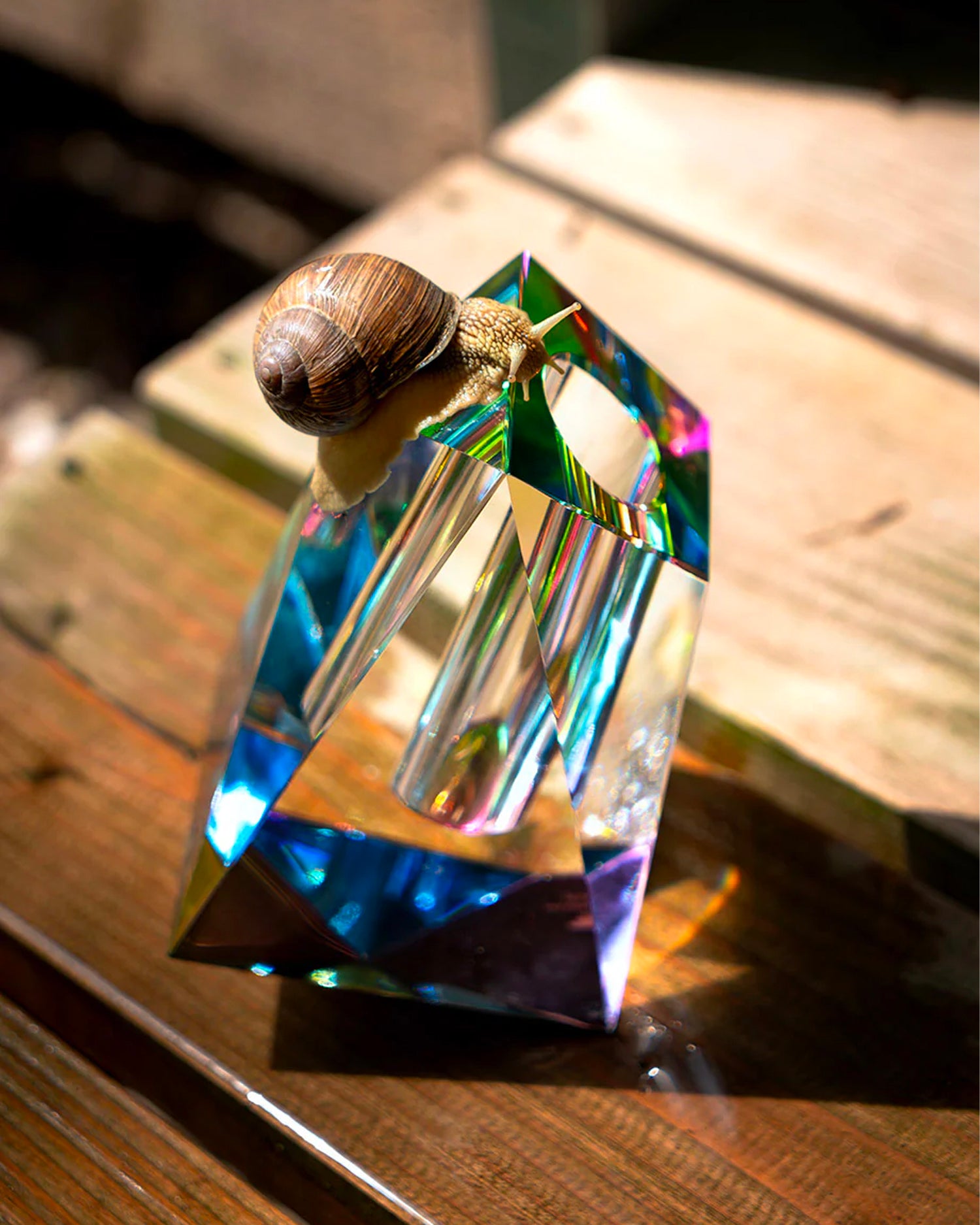 Vaso irregolare in cristallo Regenbogen