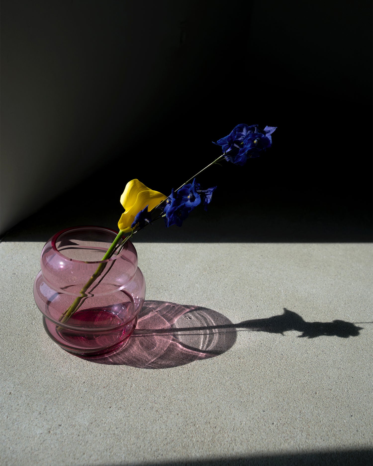 Vaso in cristallo realizzato a mano Muse