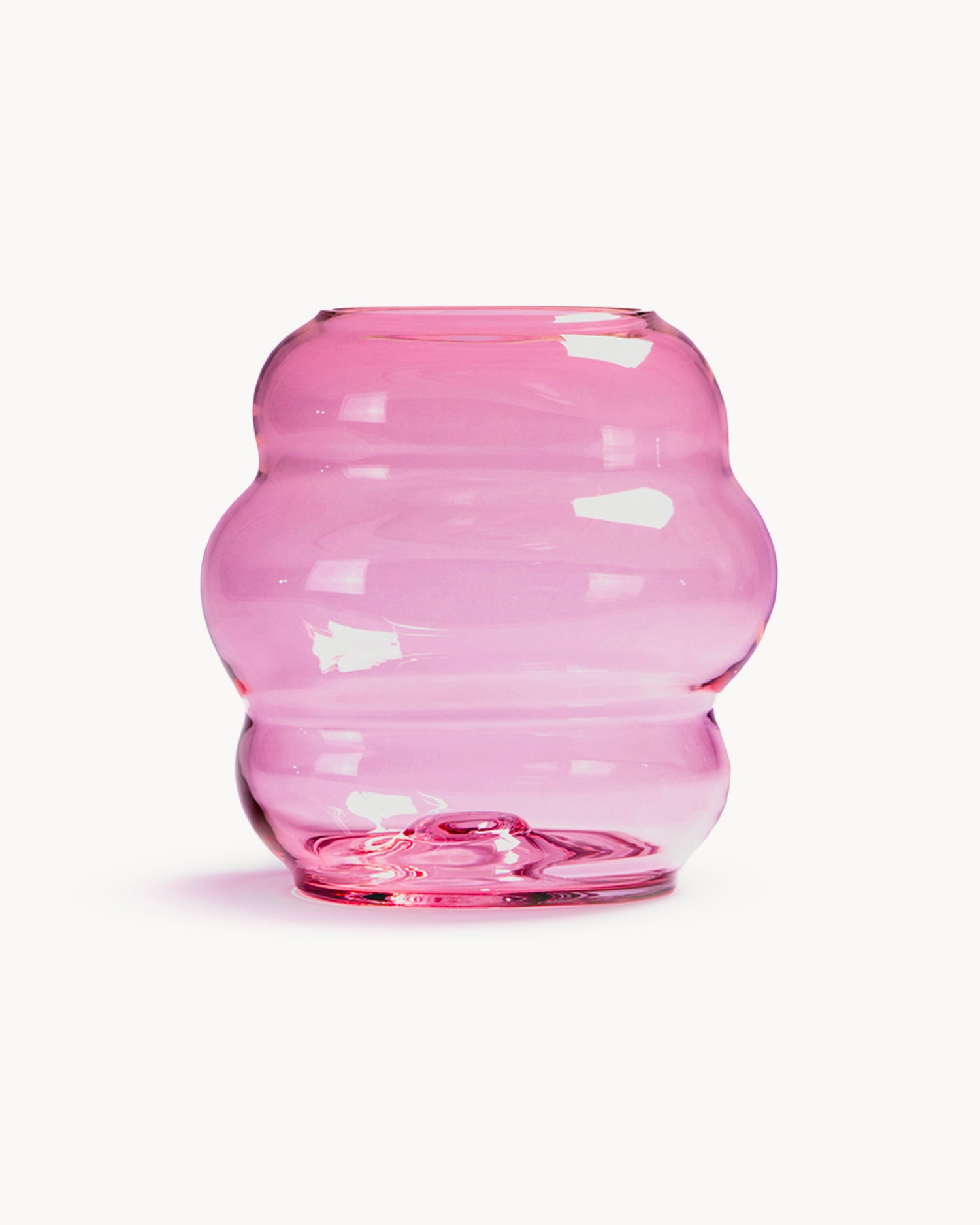 Vaso in cristallo realizzato a mano Muse