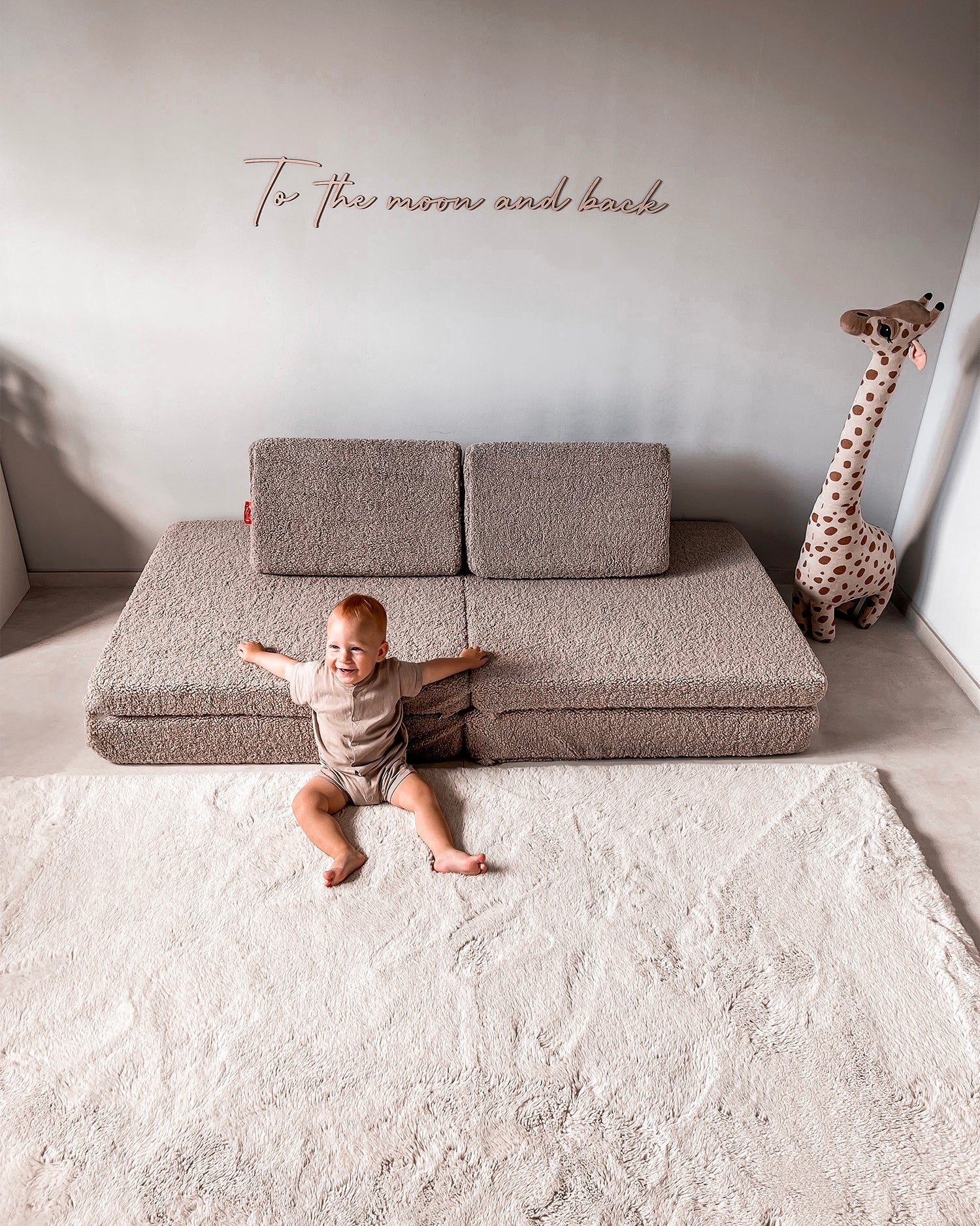 Divano modulare per bambini in teddy