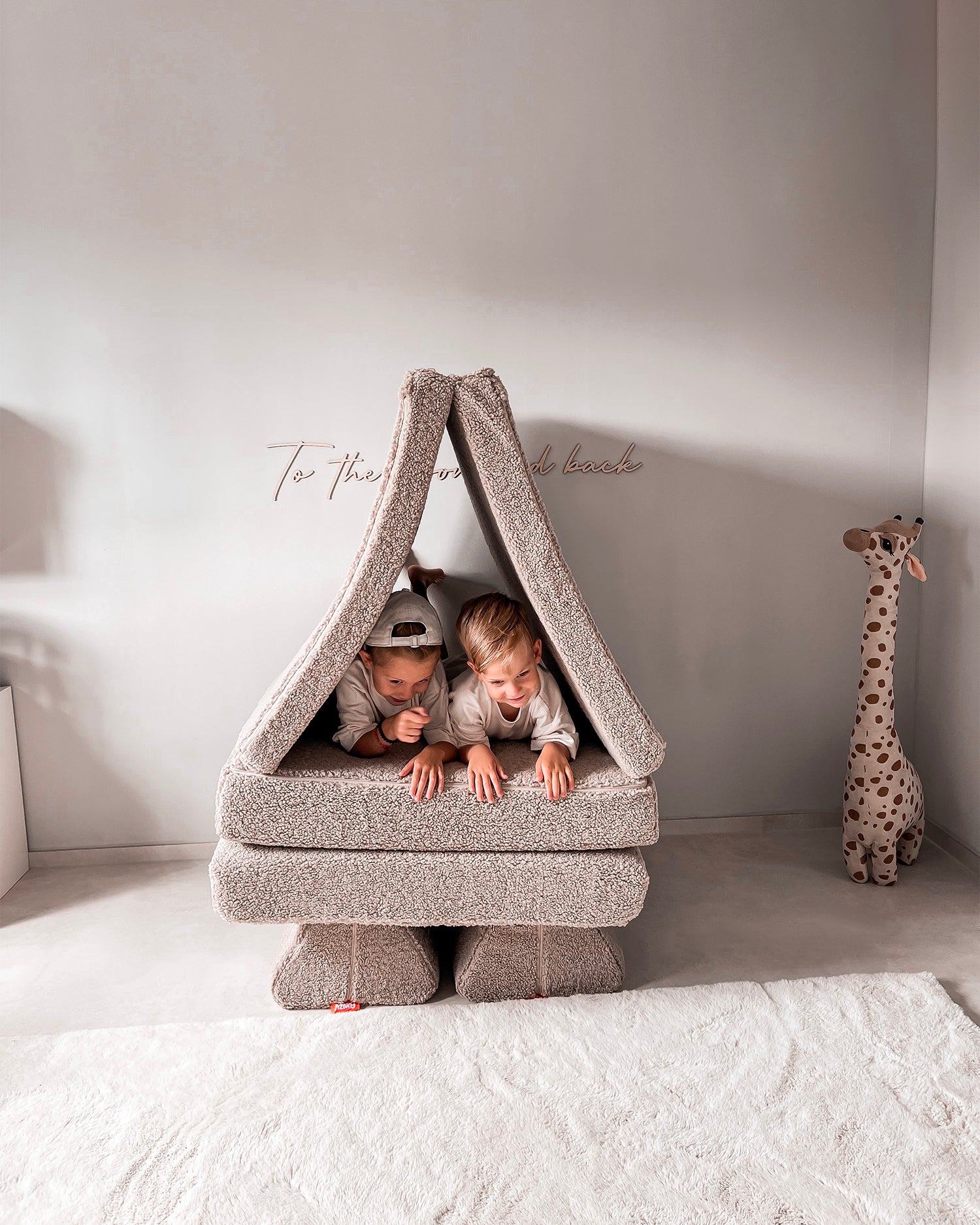 Divano modulare per bambini in teddy