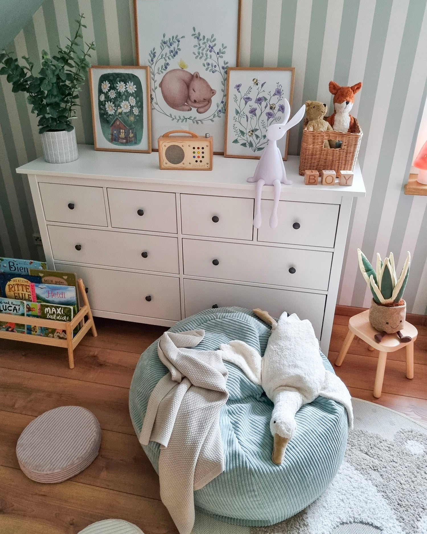 Pouf sacco per bambini in velluto a coste