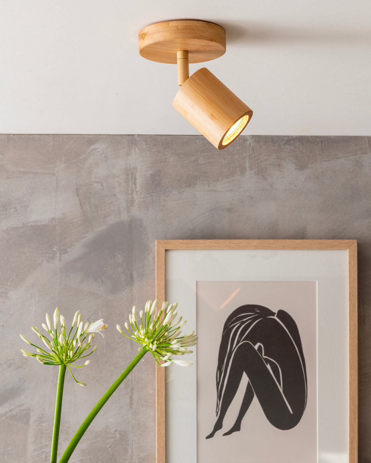 Lampada da soffitto in bambù Java
